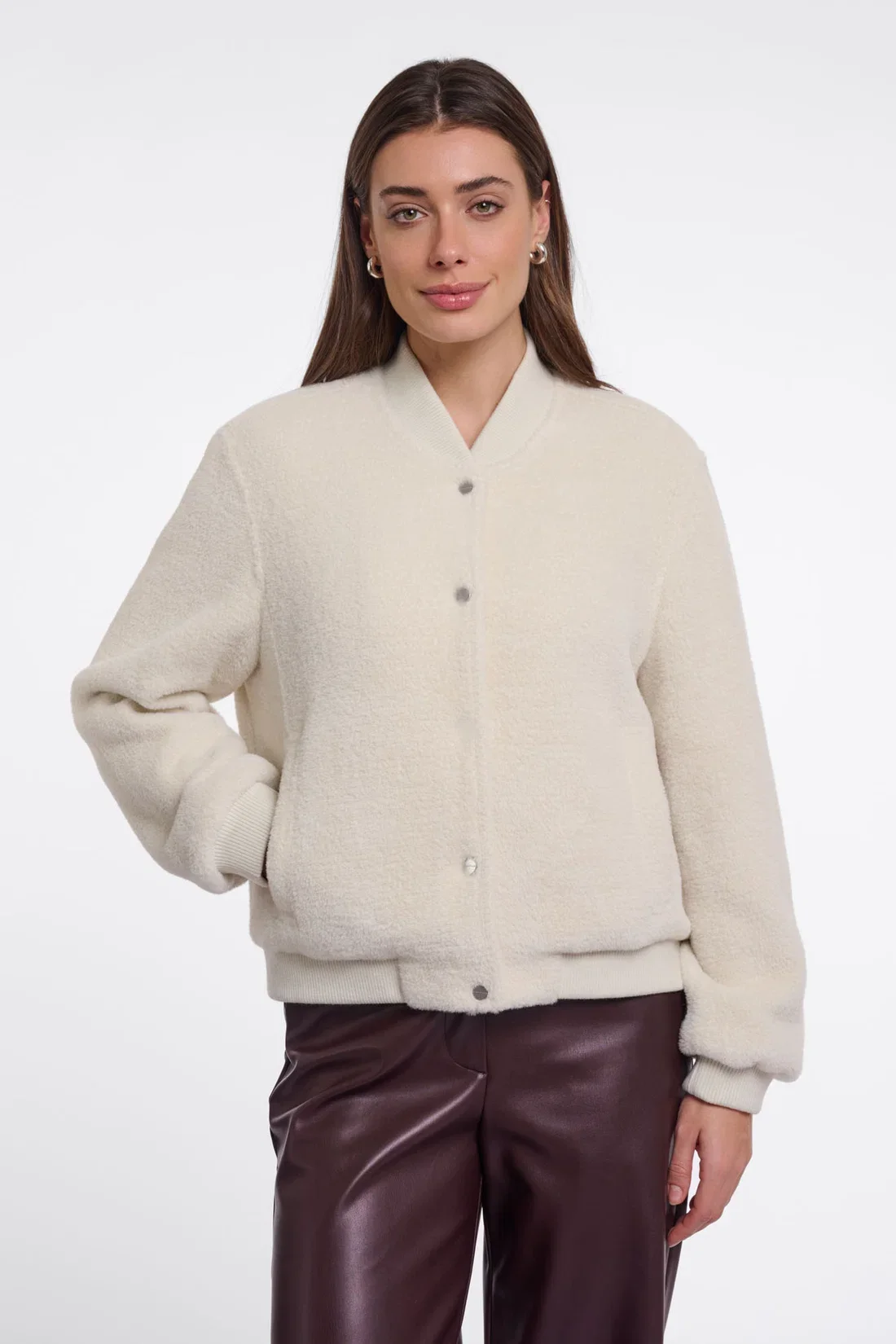Rino & Pelle Cream Bomber Jacket Felix