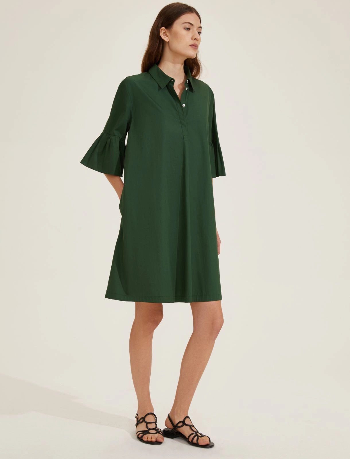 Emme Green Shirt Dress Medicea