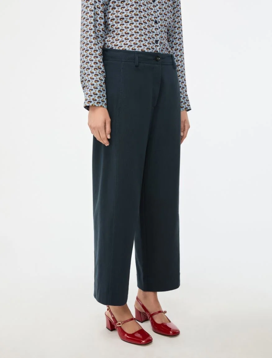 IBlues Navy Wide Trousers Pausa