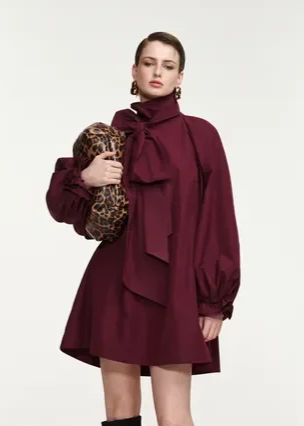 Essentiel Antwerp Pussy Bow Dress Khai
