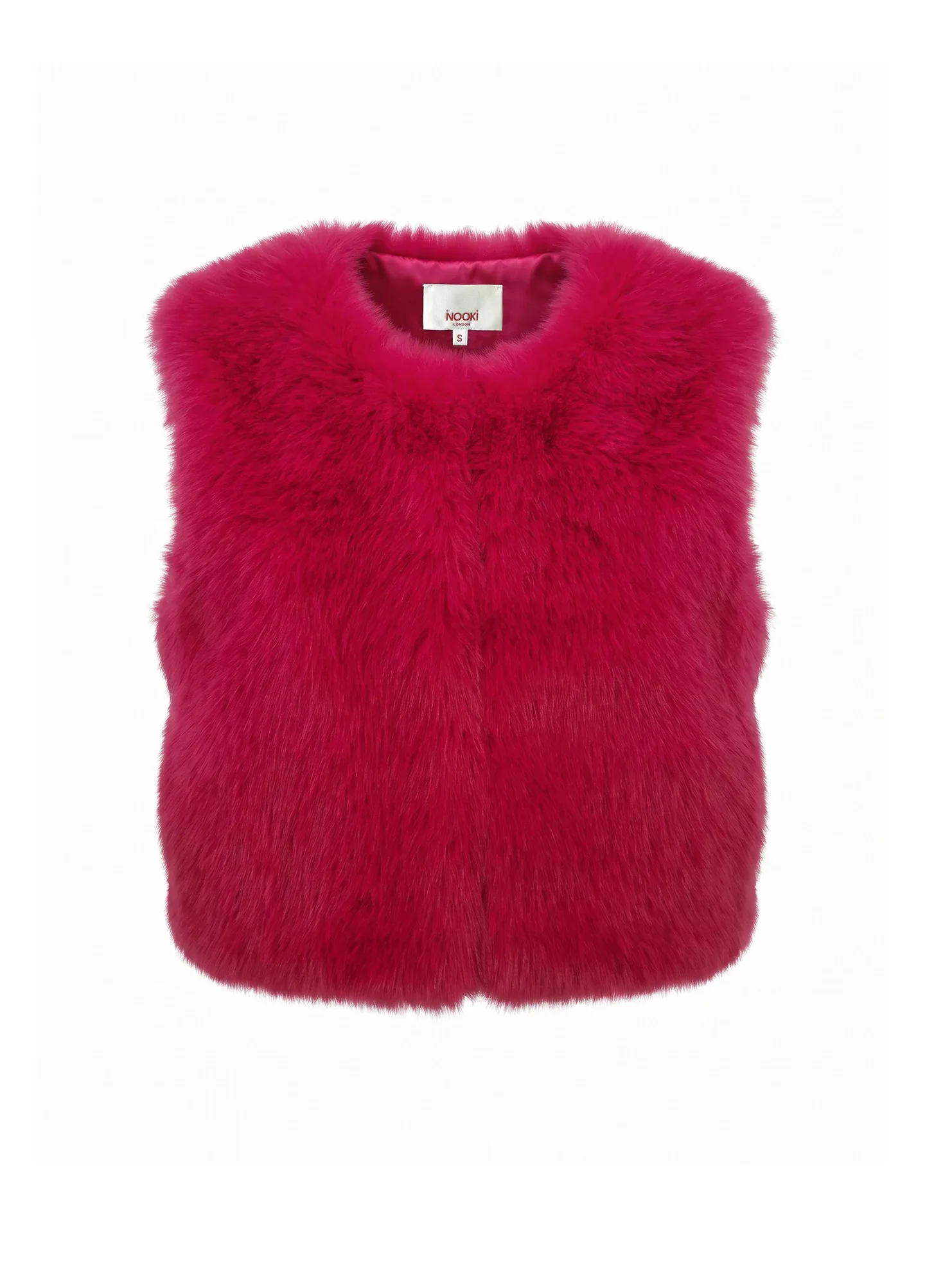 Nooki Pink Faux Fur Gilet Edelweiss