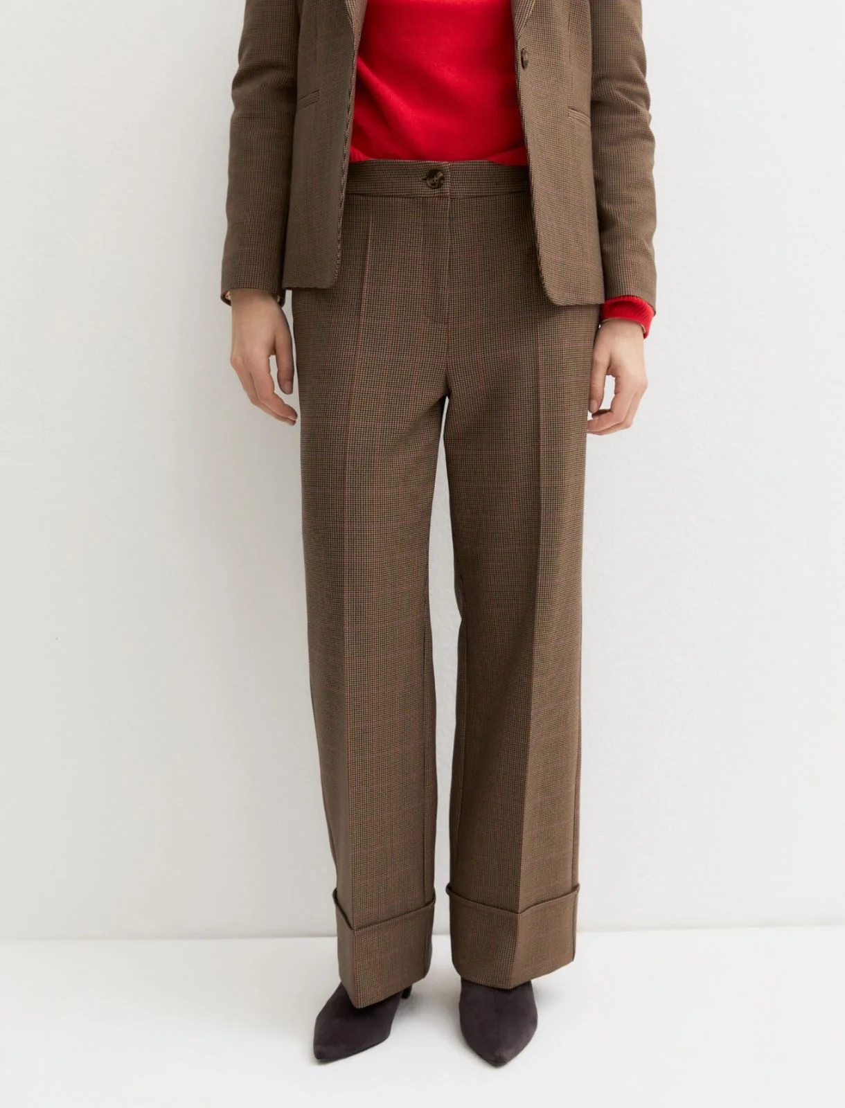Emme Check Cuff Trousers Pentola