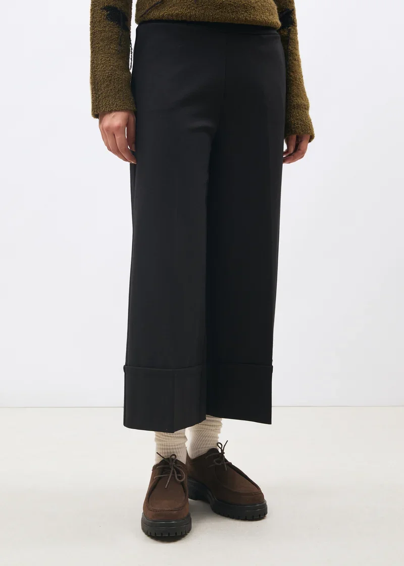 Humility Black Cuff Trousers Sophio