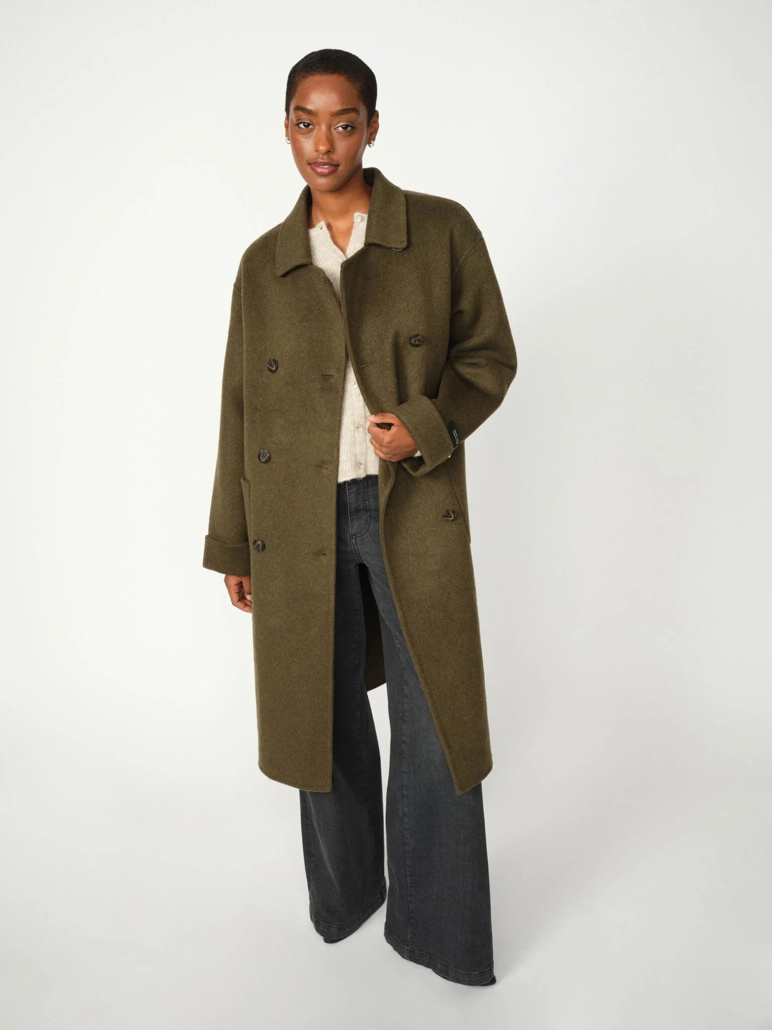 Mos Mosh Khaki Wool Coat Lucca