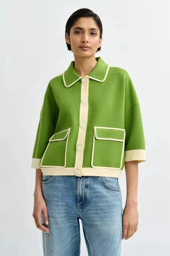 Essentiel Antwerp Green Cardi Jugly
