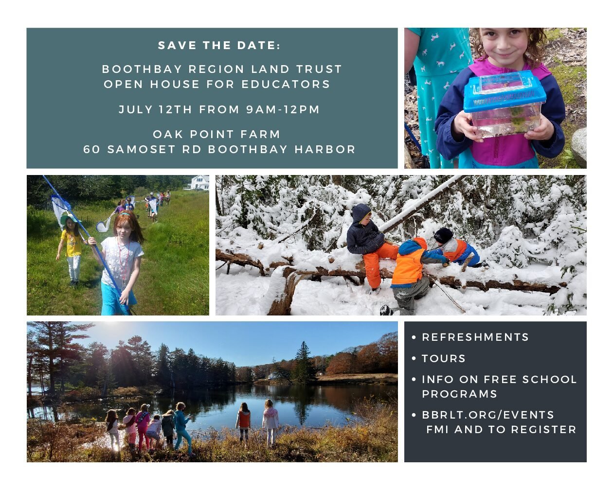 Boothbay Region Land Trust Open House for Educators