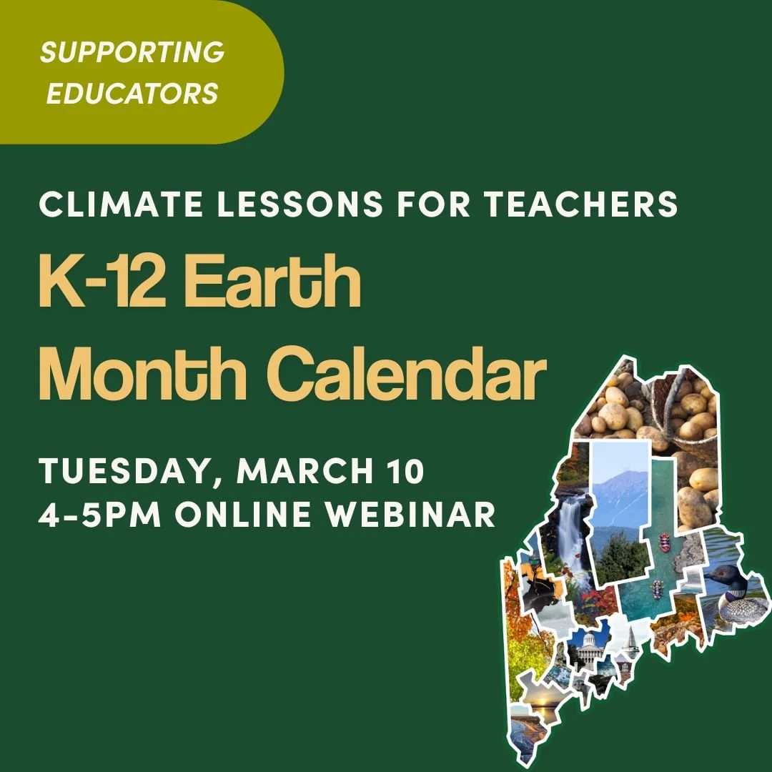 K-12 Earth Month Calendar Climate Lessons Webinar