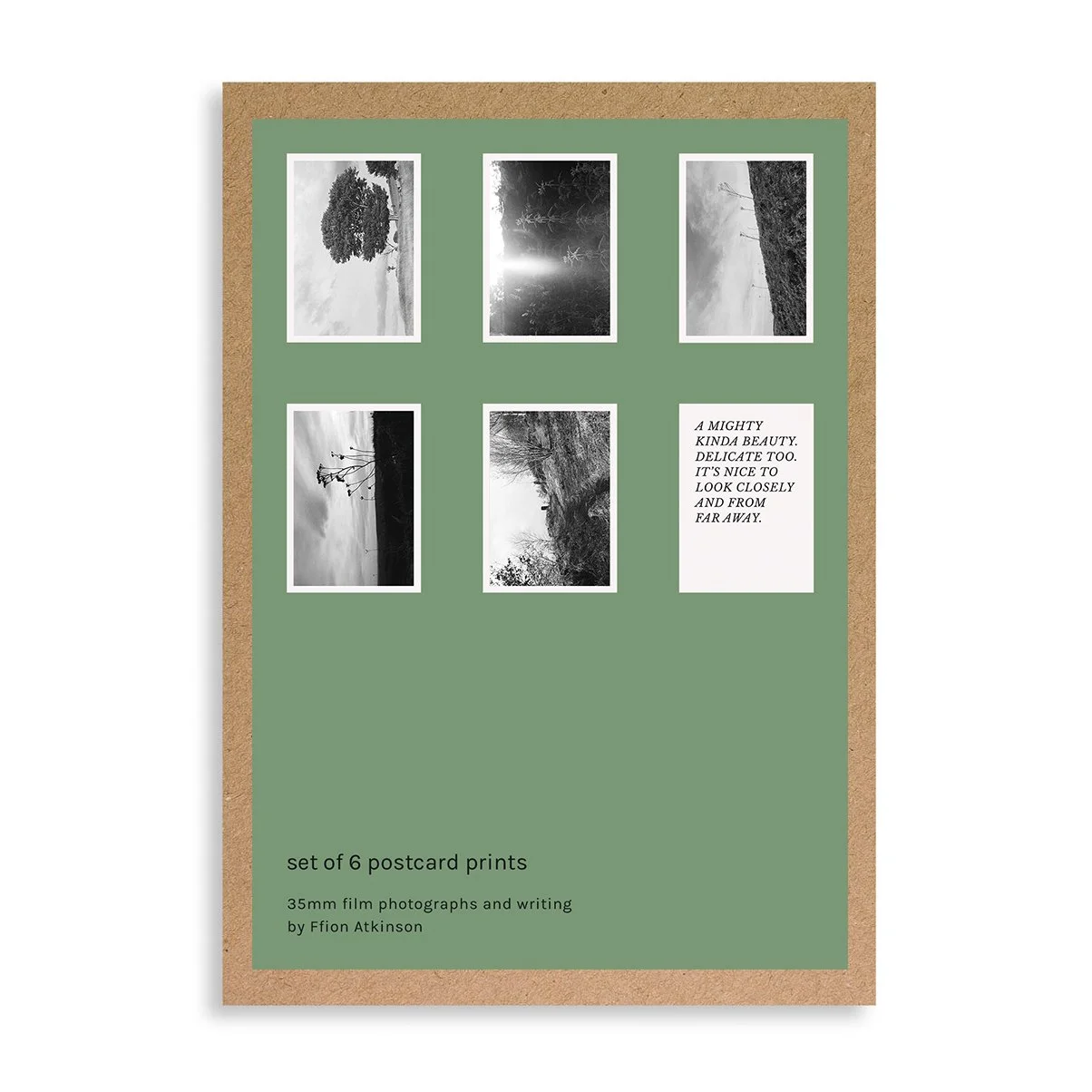Mighty Kinda Beauty | Set of 6 postcard prints | 35mm film photographs & writing