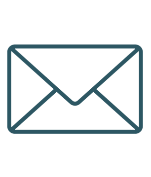 Line drawing of an envelope, representing email or message.