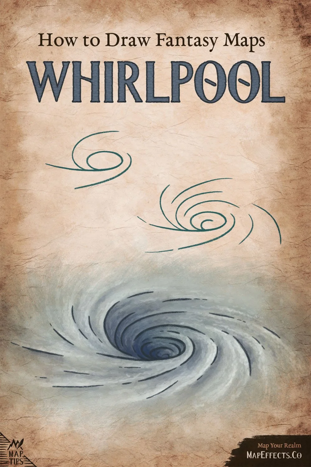 How to Draw a Whirlpool Maelstrom on Your Fantasy Maps - Tutorial by Josh Stolarz of Map Effects