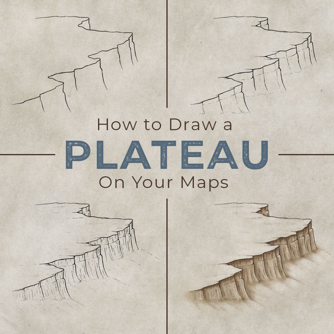 How to Draw a Plateau or Cliff on Your Fantasy Maps — Map Effects