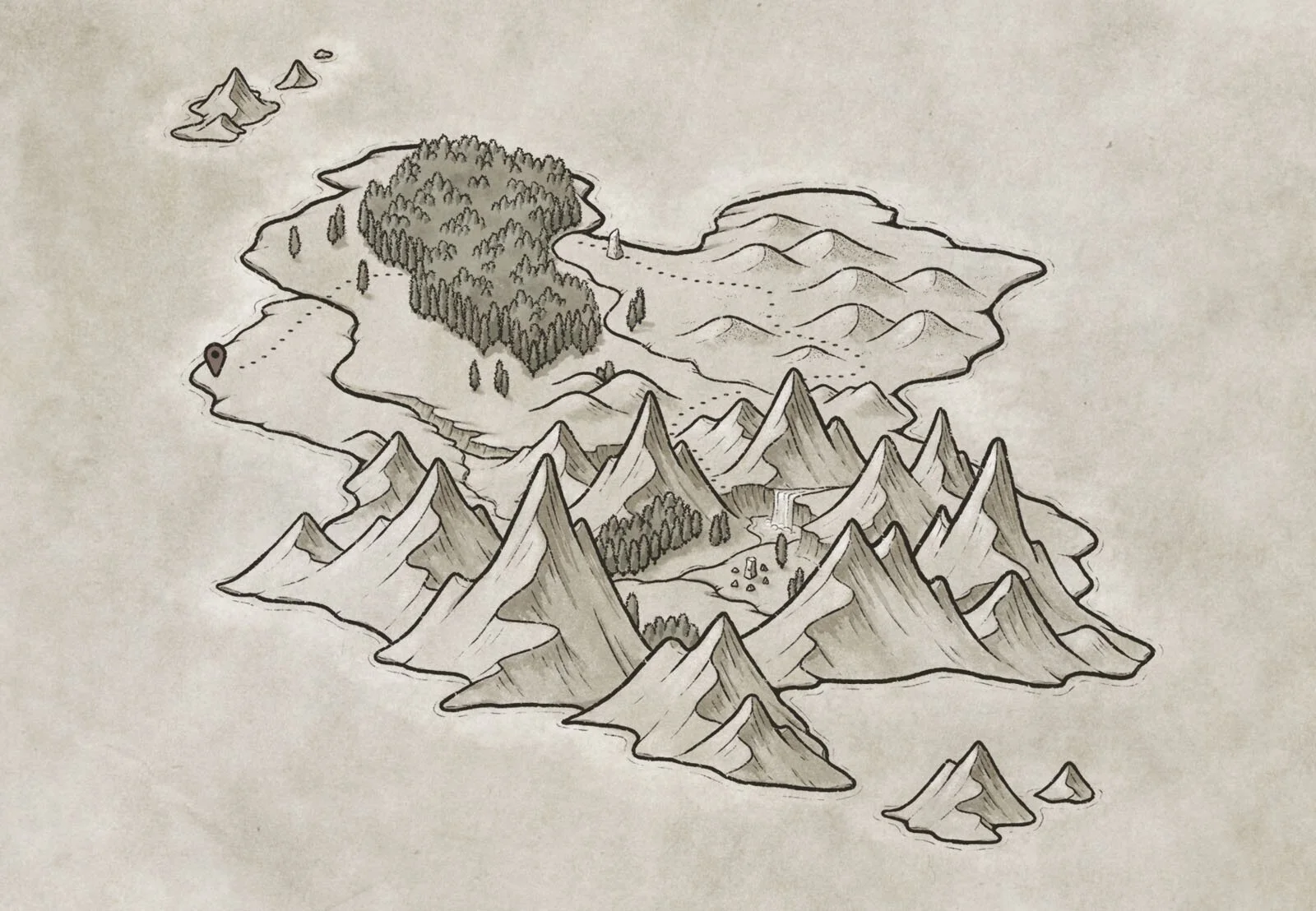 Modern Map Maker Essential Brushes for Procreate & Photoshop — Map Effects