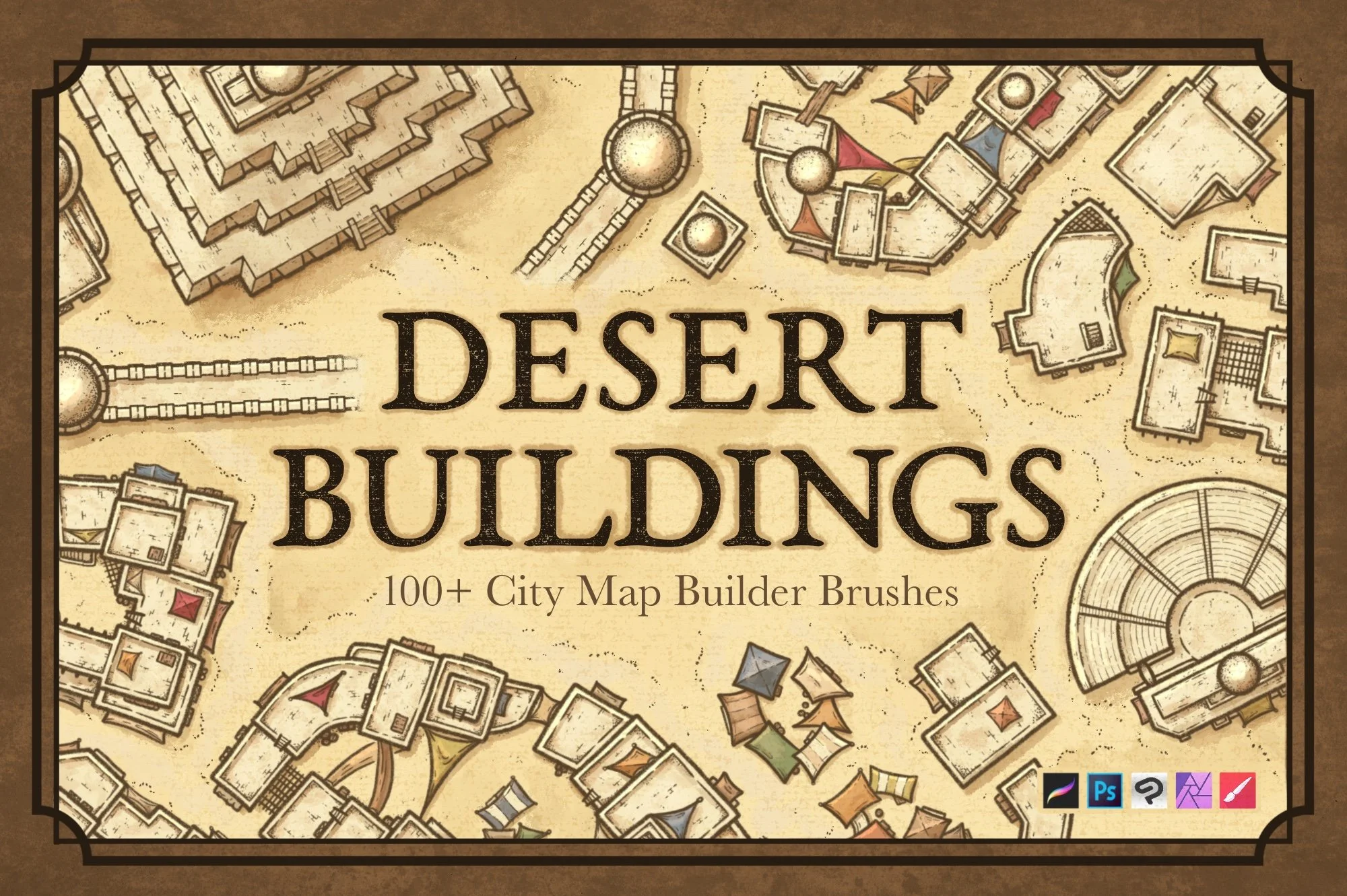 Desert Buildings for Fantasy City Map Builder — Map Effects