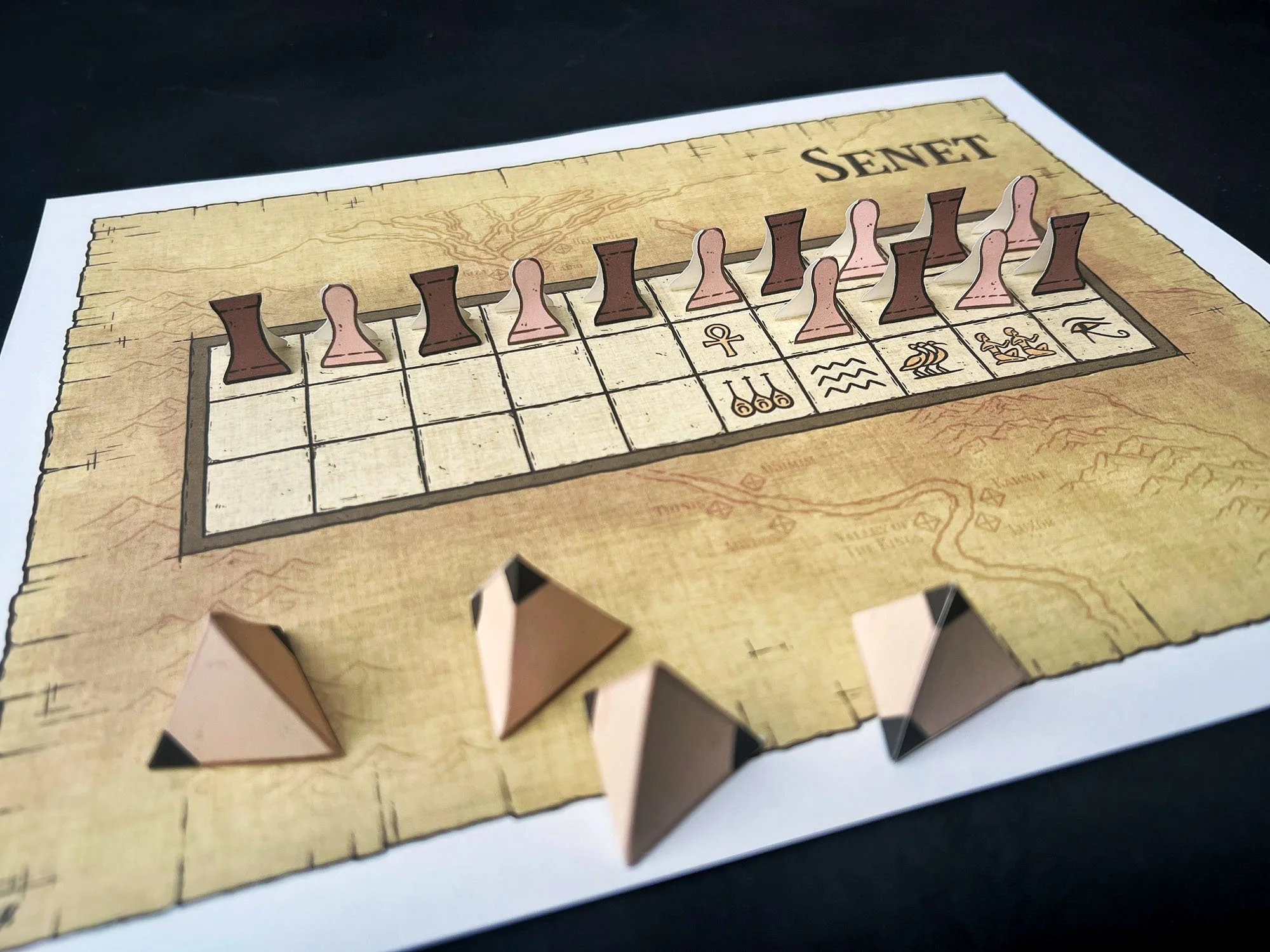 Printable Senet Game — Experience Ancient Egypt with DIY Set — Map Effects