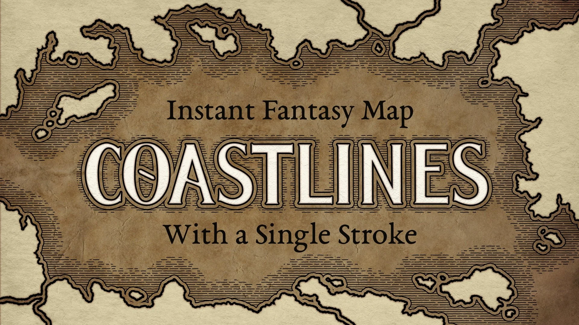 Instant Fantasy Map Coastlines with a Single Stroke