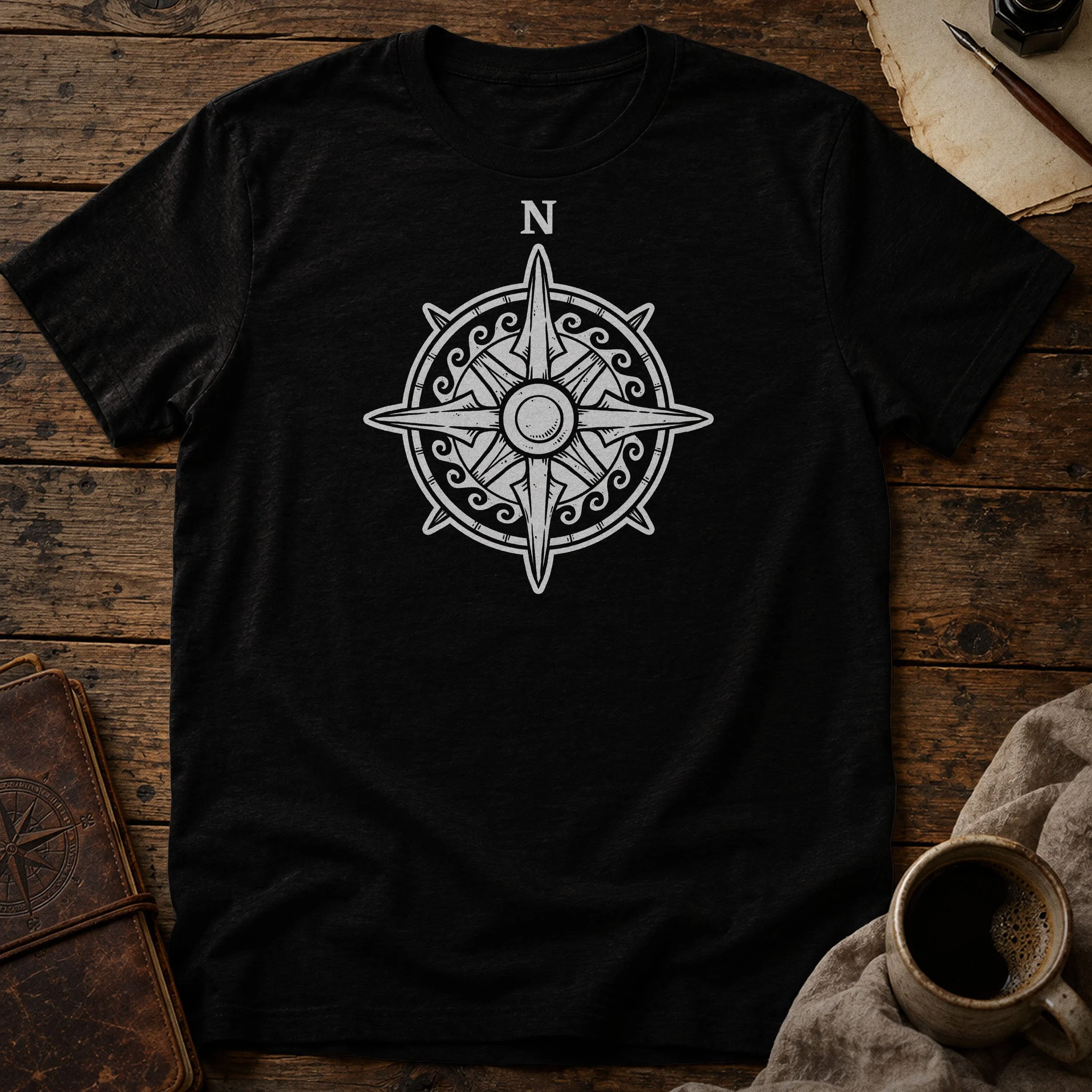 Greek Odyssey Compass T-Shirt Design by Josh Stolarz