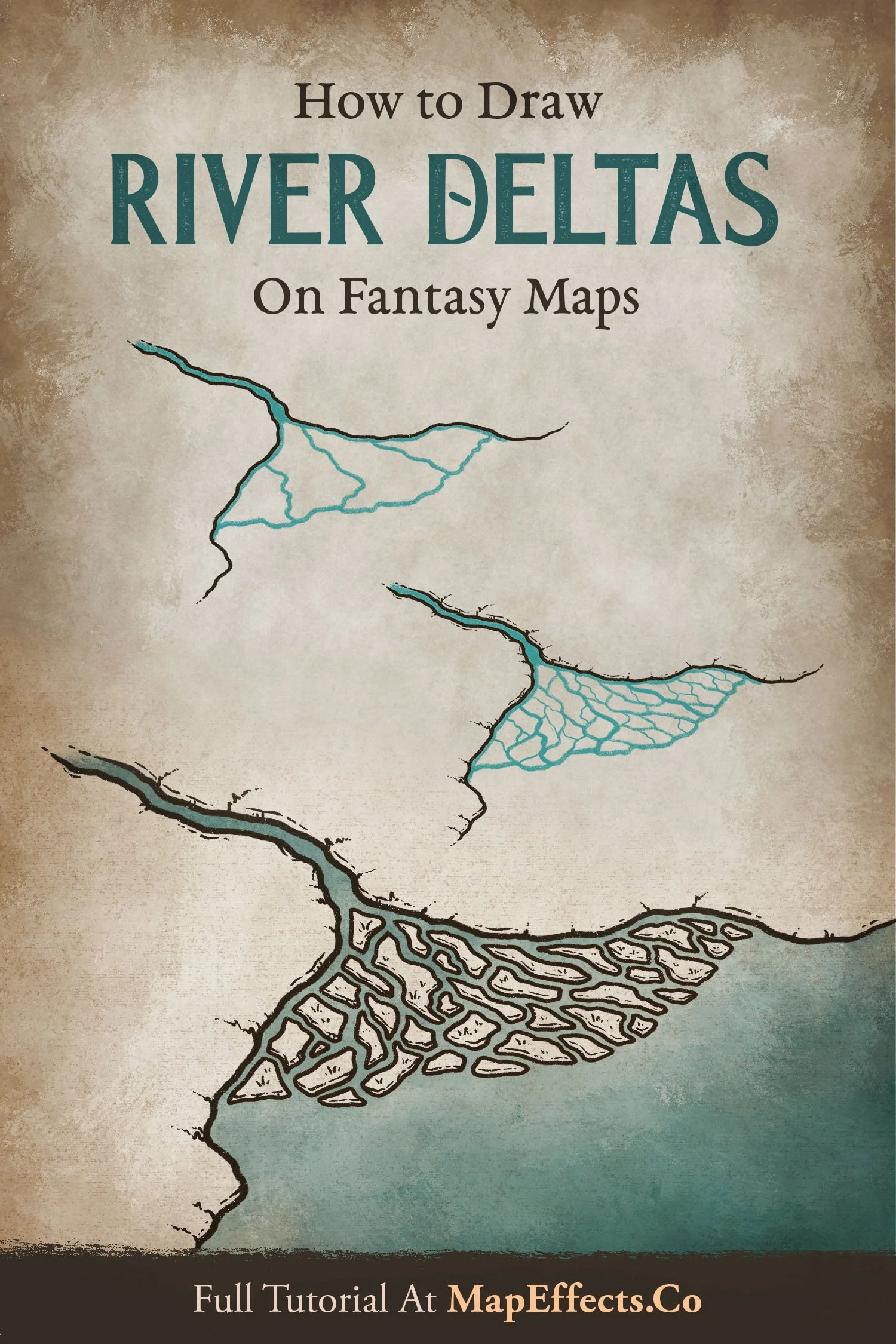 How To Draw River Deltas On Fantasy Maps Map Effects How To Draw River Deltas On Fantasy Maps Map Effects