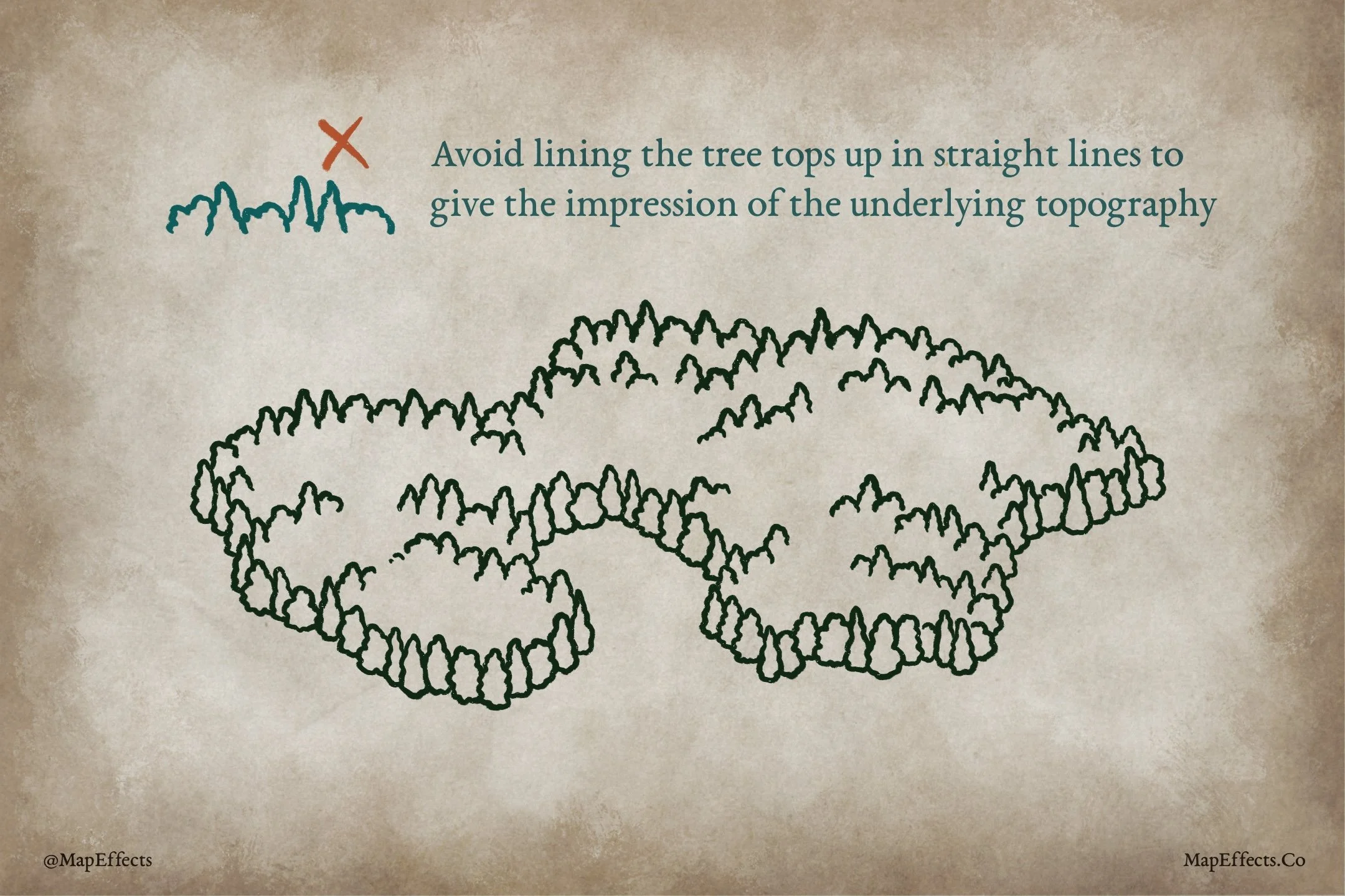 Draw Some Additional Tree Tops to Give Topography