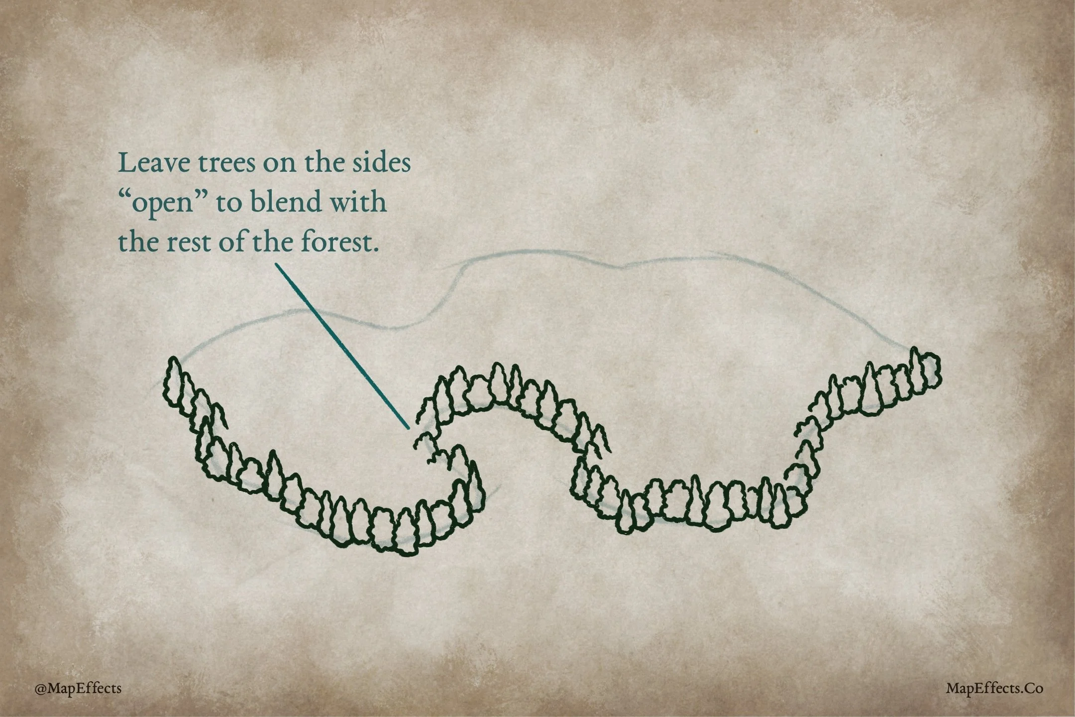 Draw the Front Row of Trees