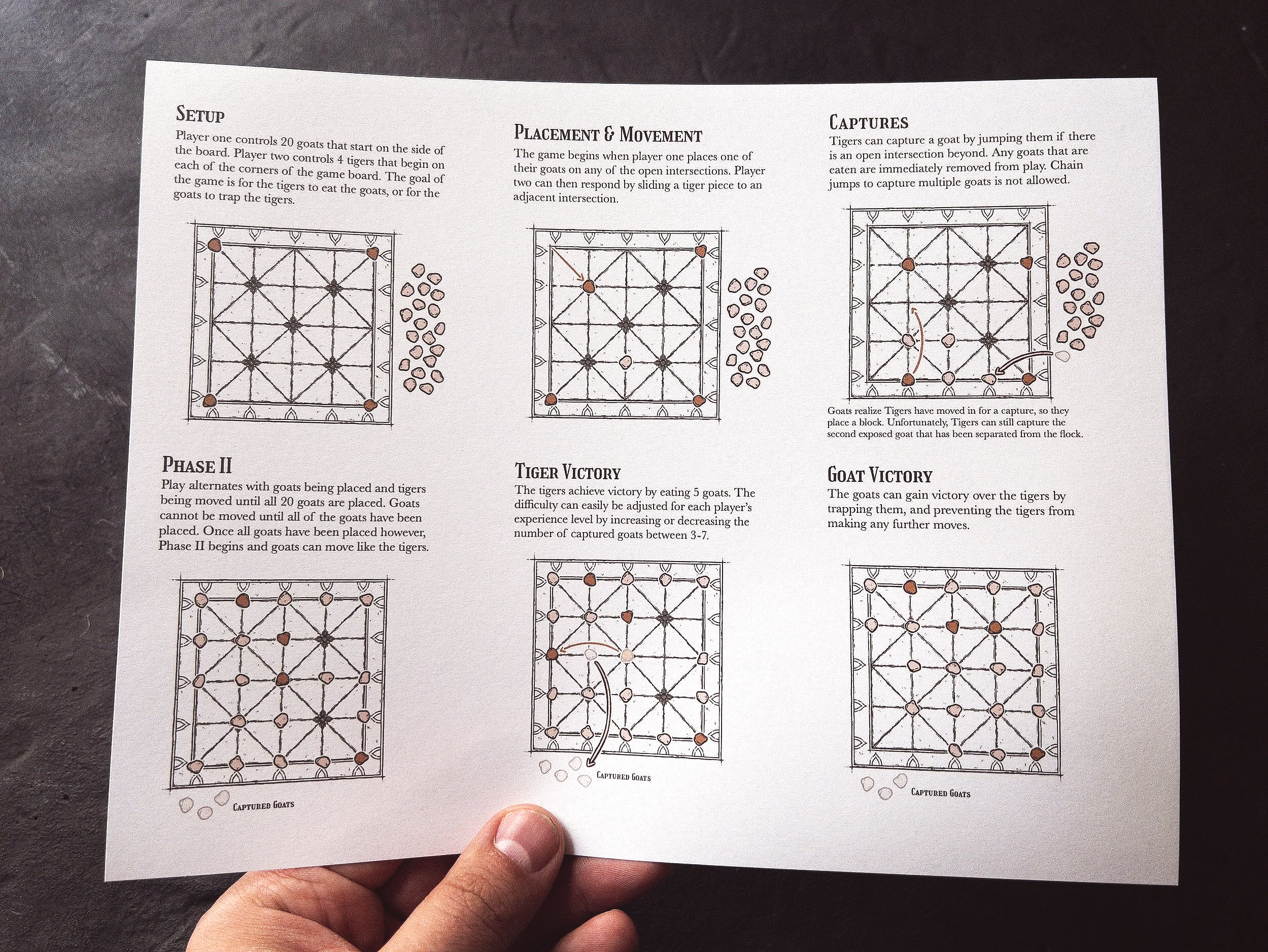 How to Play Bagh Chal - Printable