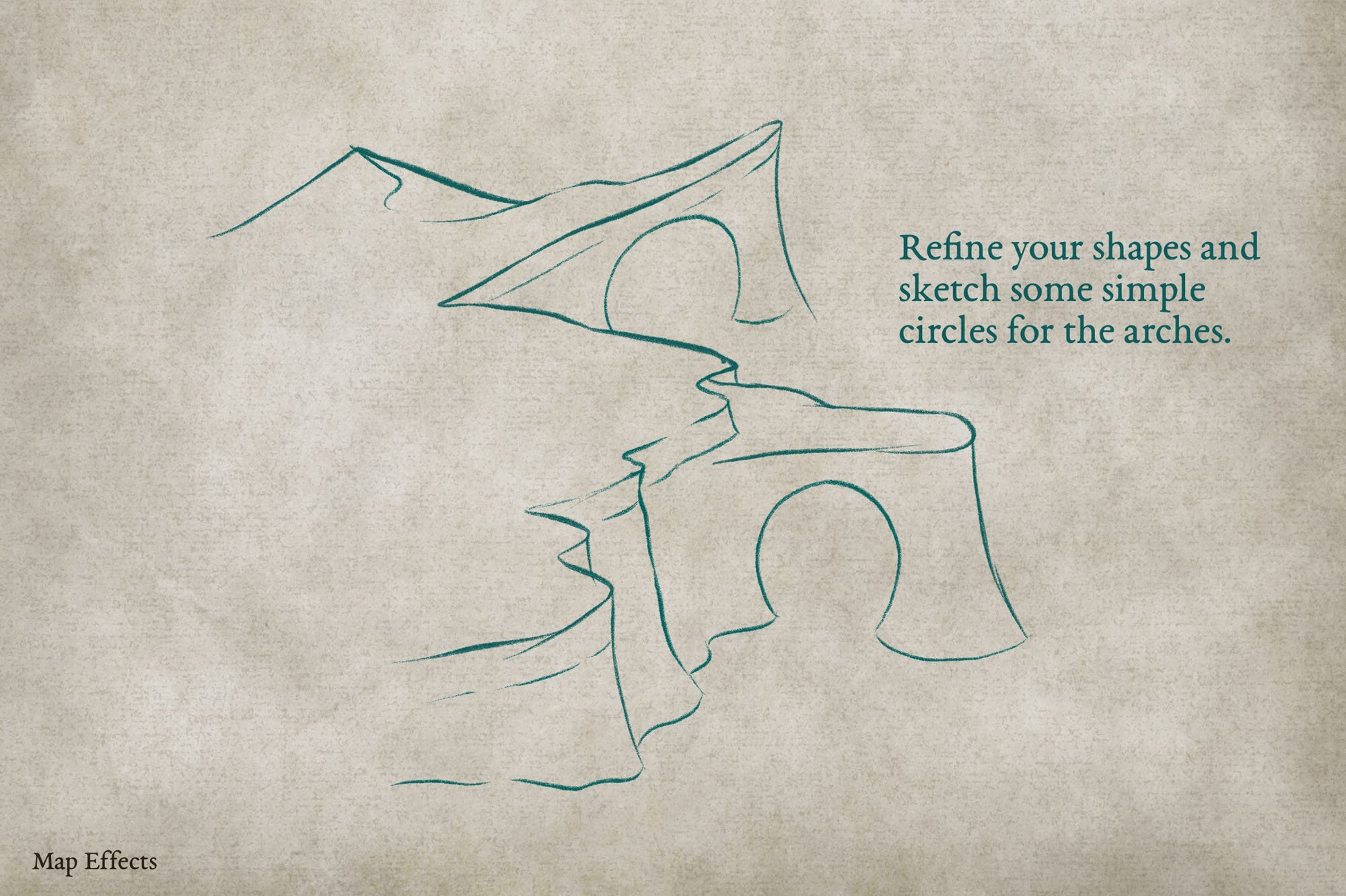 How to Draw Sea Arches on Fantasy Maps - Tutorial — Map Effects