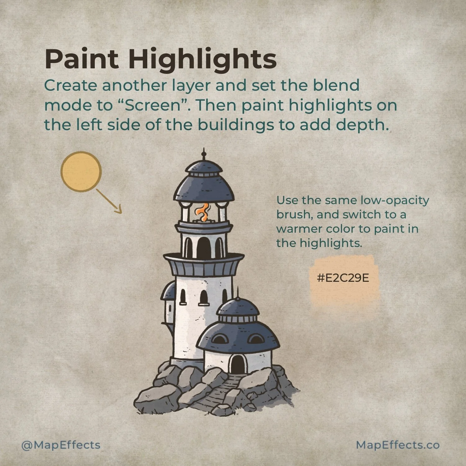 How to Draw A Lighthouse Icon — Map Effects