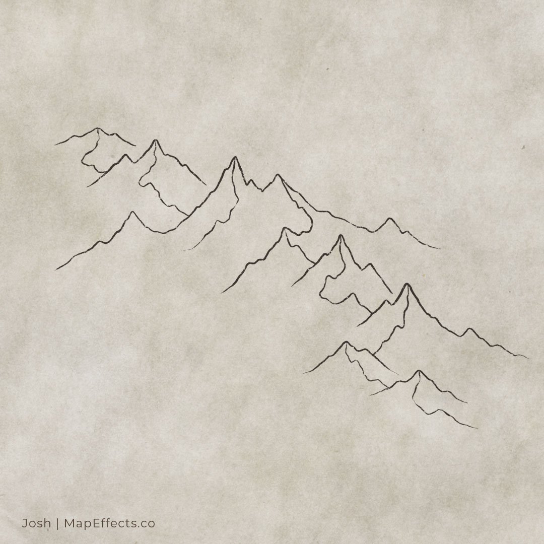 How to Draw Ridge-Line Mountains on Your Fantasy Maps — Map Effects