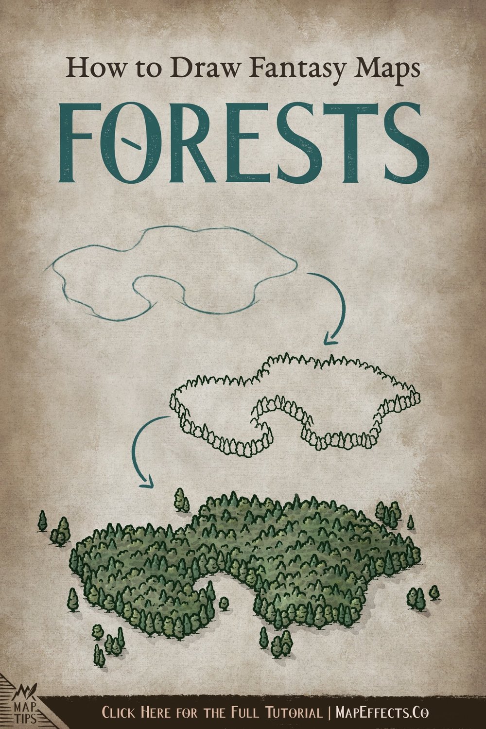 How to Draw Forests on Your Fantasy Map — Map Effects