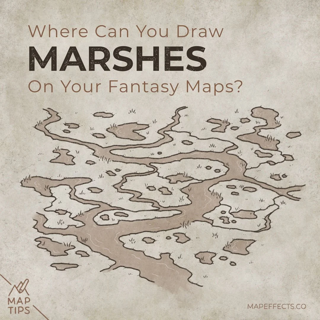 Drawing Marshes on Your Fantasy Maps - Where Do They Form? — Map Effects