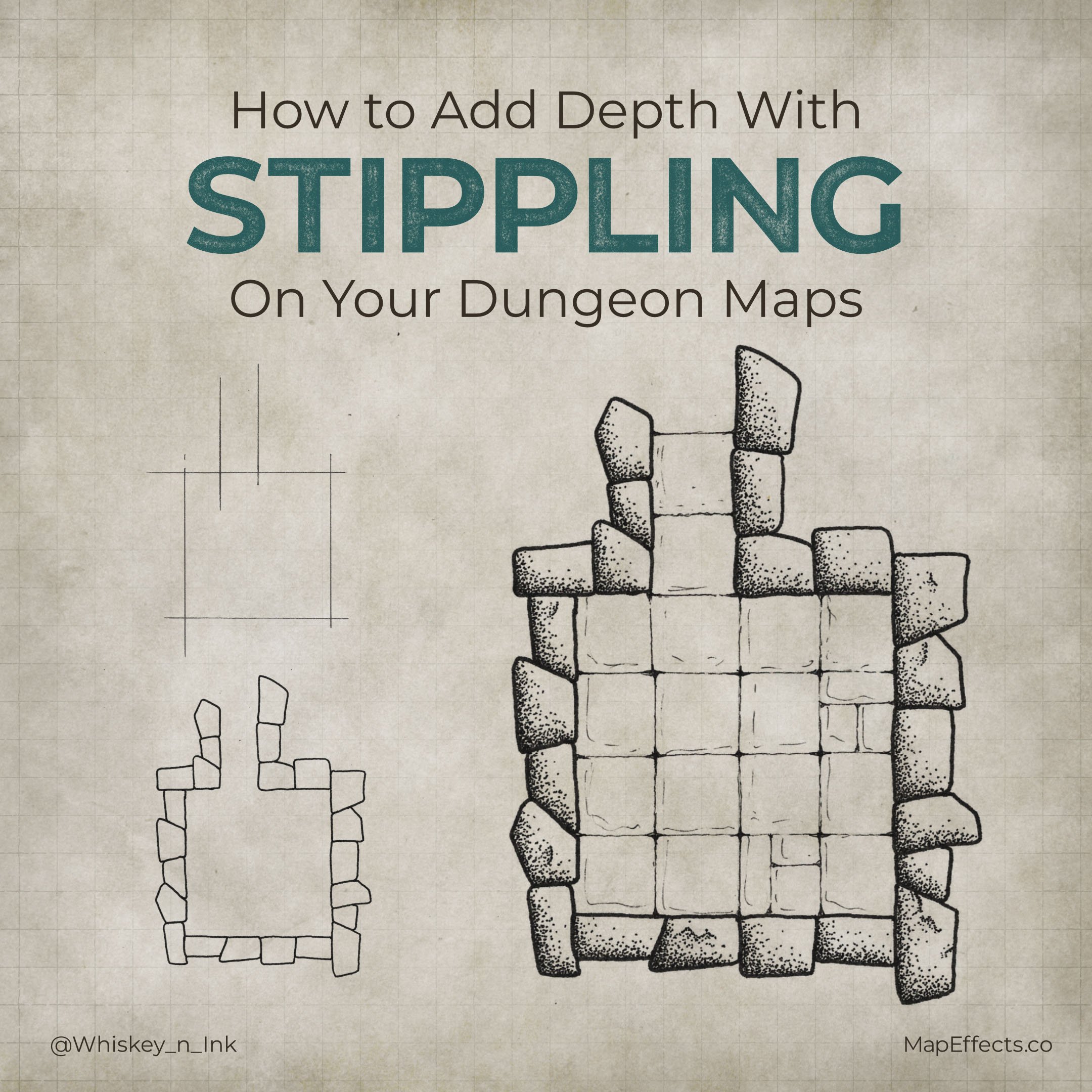 How to Add Depth with Stippling on Your Dungeon Maps