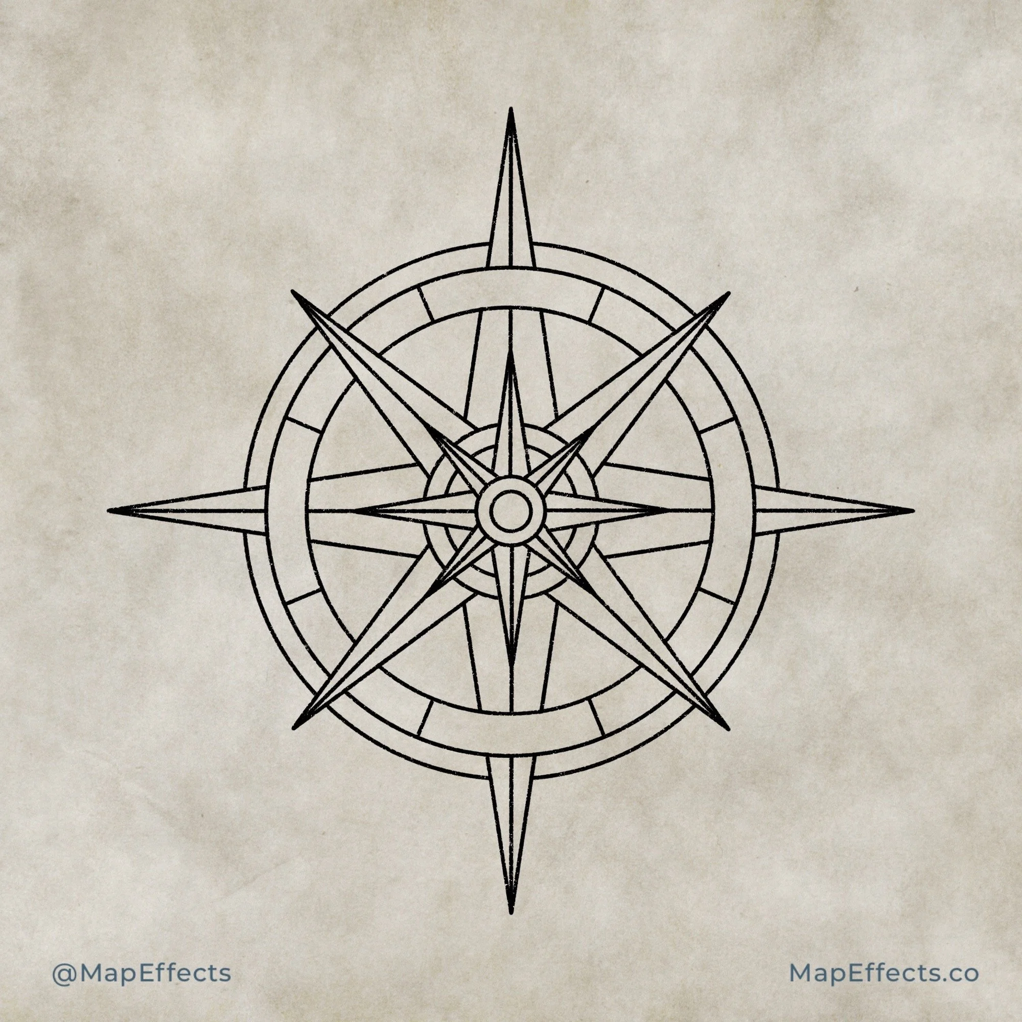 How to Draw a Compass On Your Fantasy Maps — Map Effects