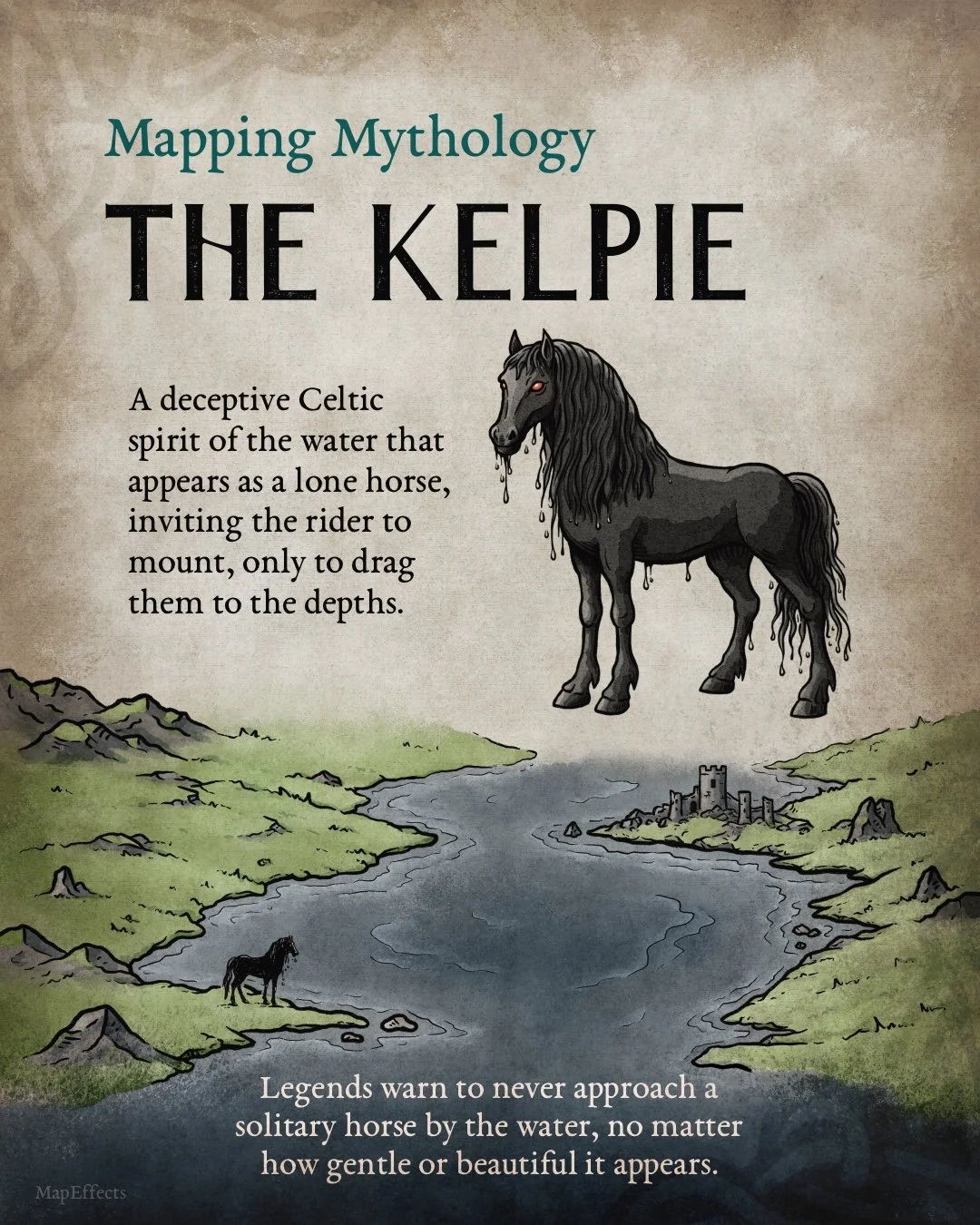 Mapping Mythology - The Kelpie Horse of Celtic Legend