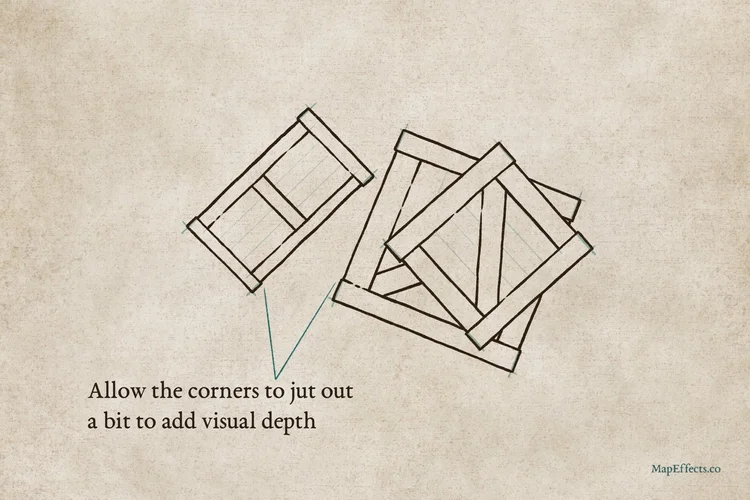 How to Draw Wood Crates on RPG Interior Maps — Map Effects