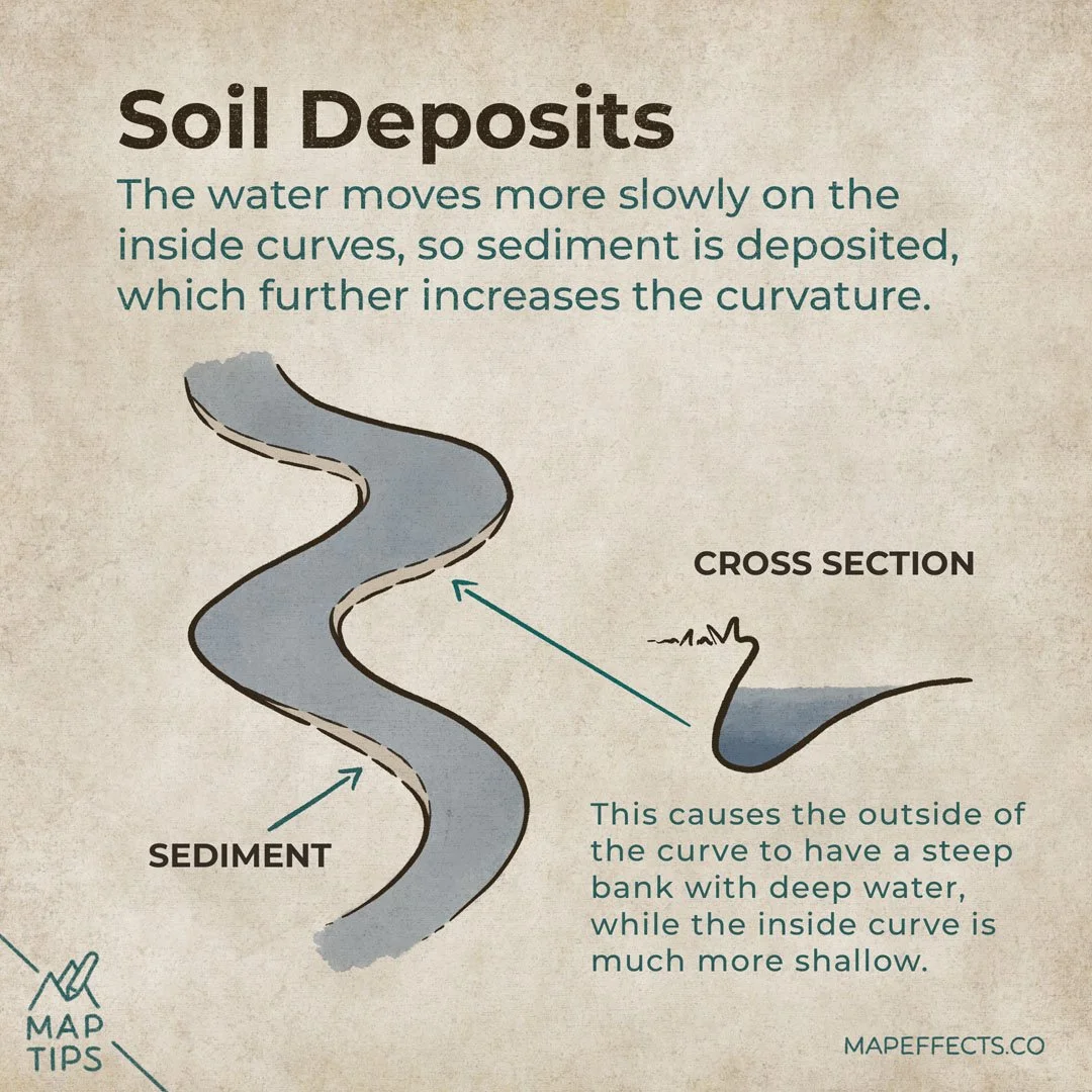 Turning Rivers Meandering Rivers - Why Rivers Curve in Flat Terrain? — Map Effects