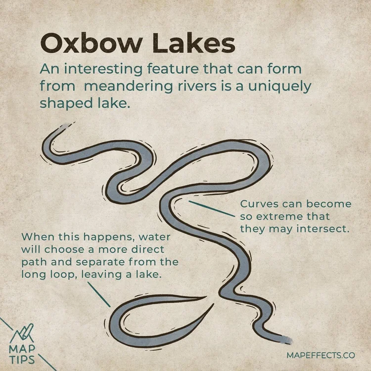 Meandering Rivers Why Rivers Curve in Flat Terrain? — Map Effects