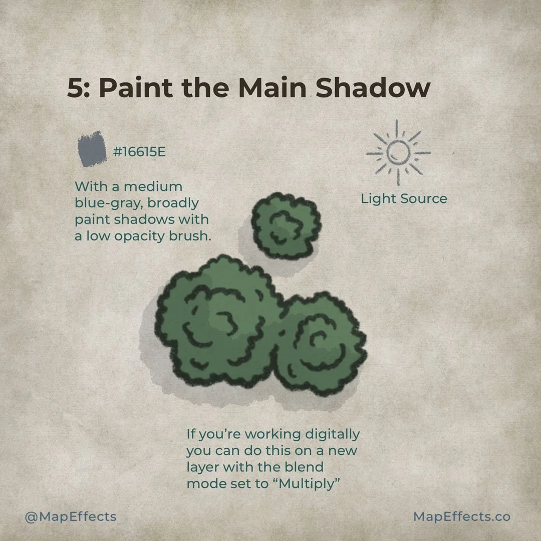 Shadow Tree Map How to Draw Forests on Your City Maps in Top Down Perspective — Map Effects