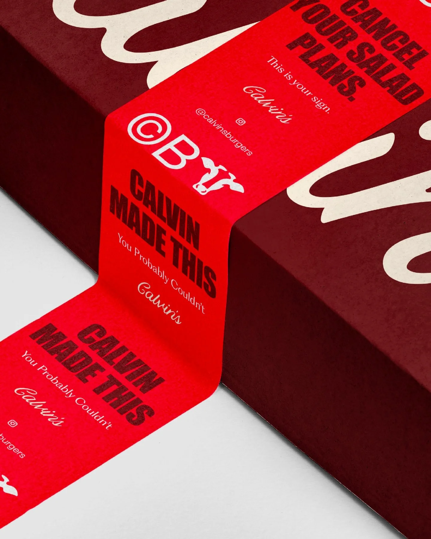🍔💥 For Calvins, we crafted a brand that feels as bold as the menu itself.
Strong typography, crave-led visuals, and a tone of voice with just the right amount of edge. The result is a concept that doesn&rsquo;t just sell food, it builds instant cha