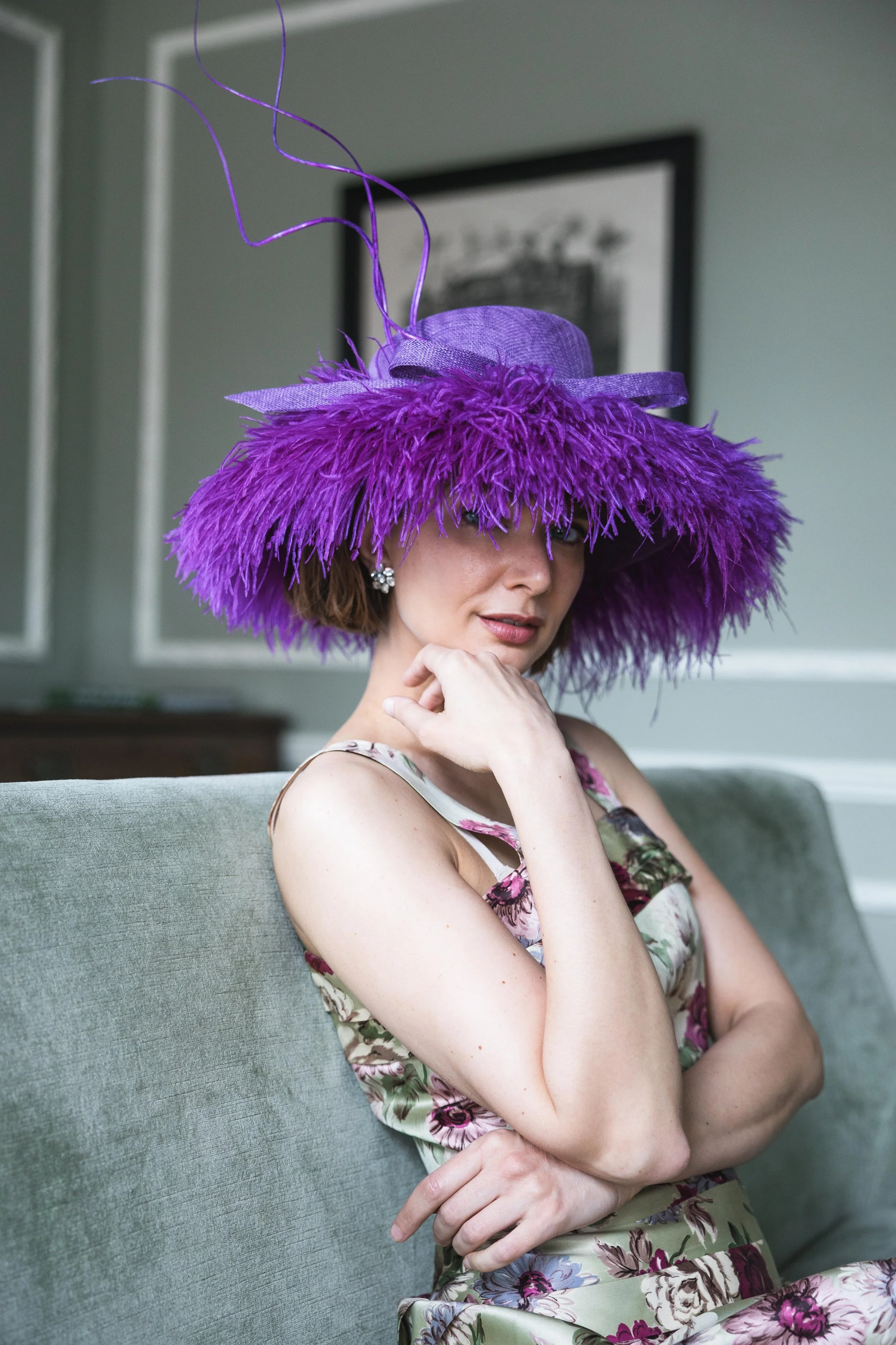Ostrich Feather Brim Hat (2).jpg