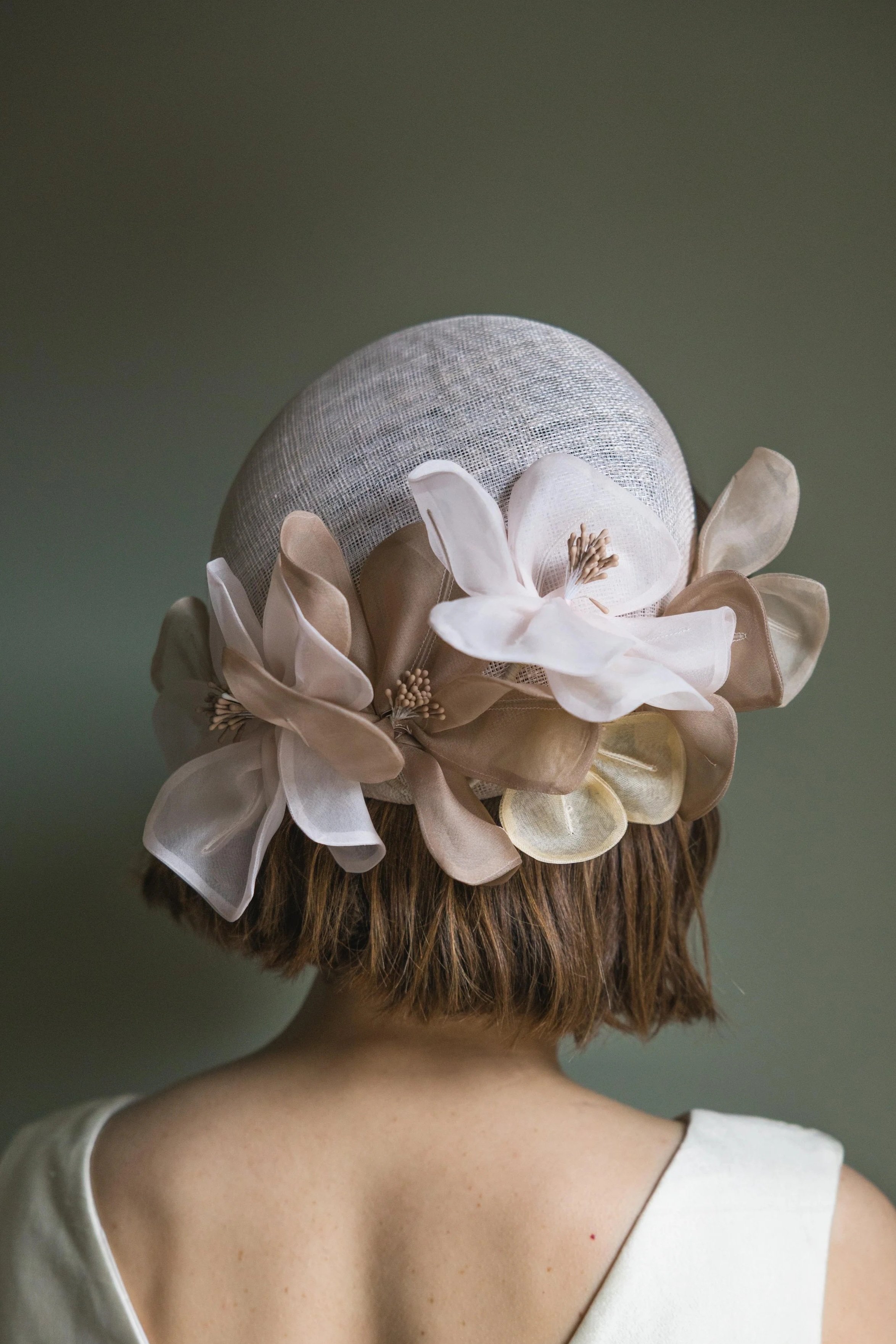 sixties style Onassis Kennedy pillbox hat