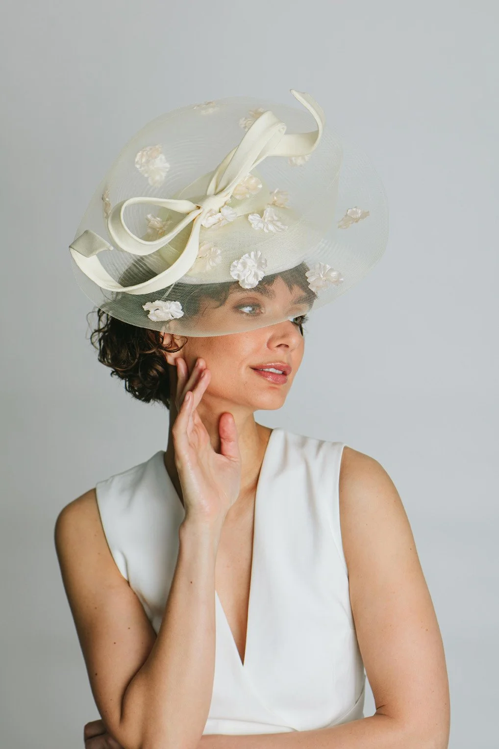 Cream Blossom Bows