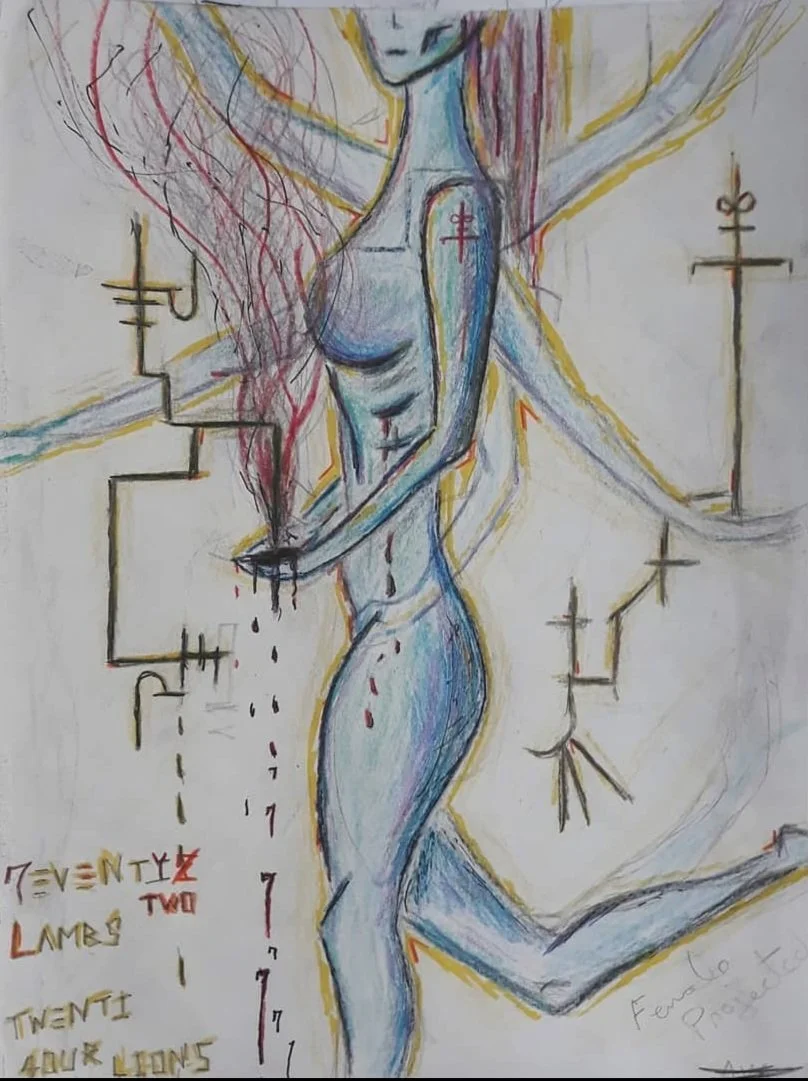 "Rehabilitation II" 
Colored pencil and Graphite on paper.
2019.
SOLD.