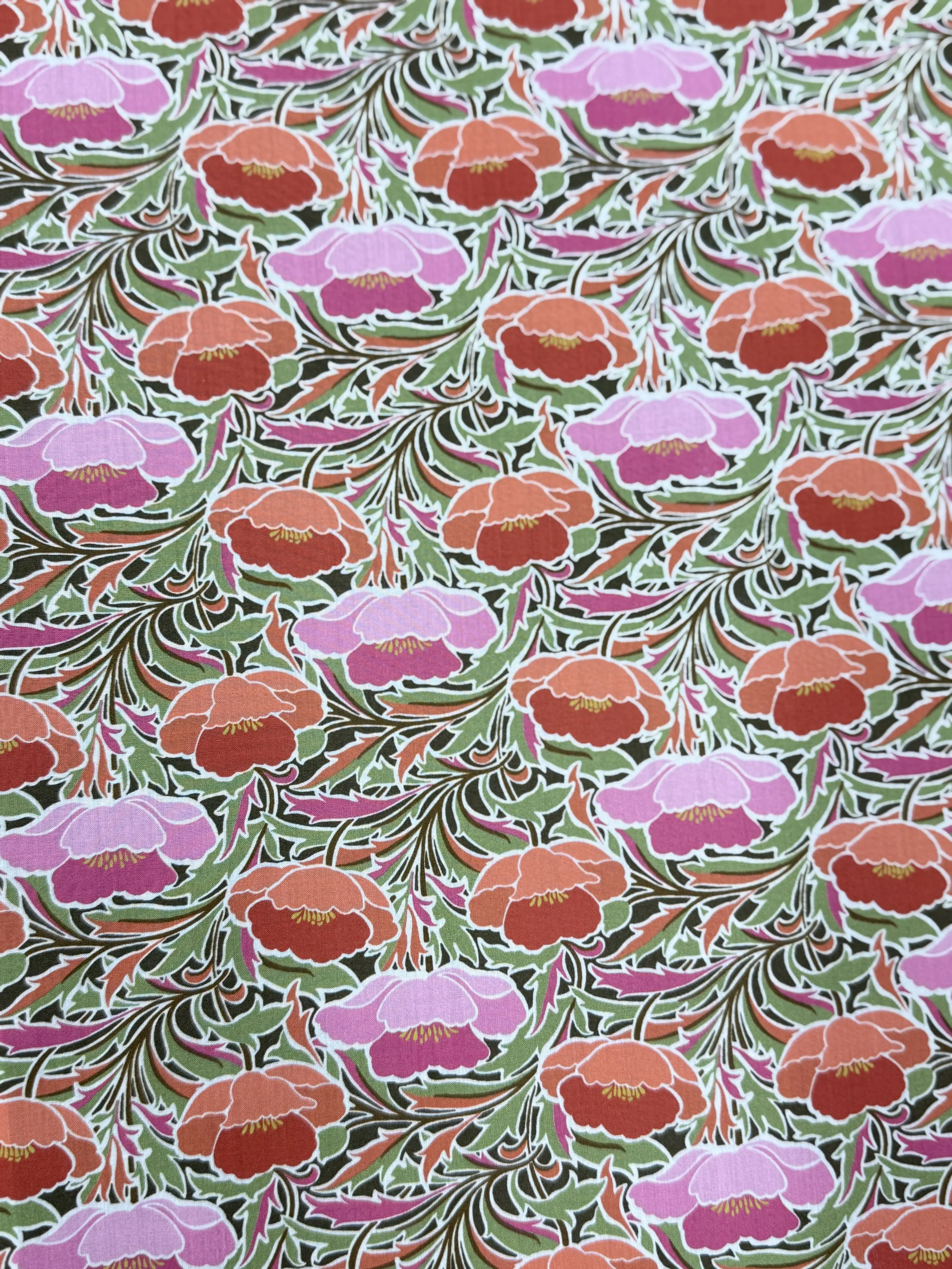 Liberty Poppy Canopy (A) Tana Lawn