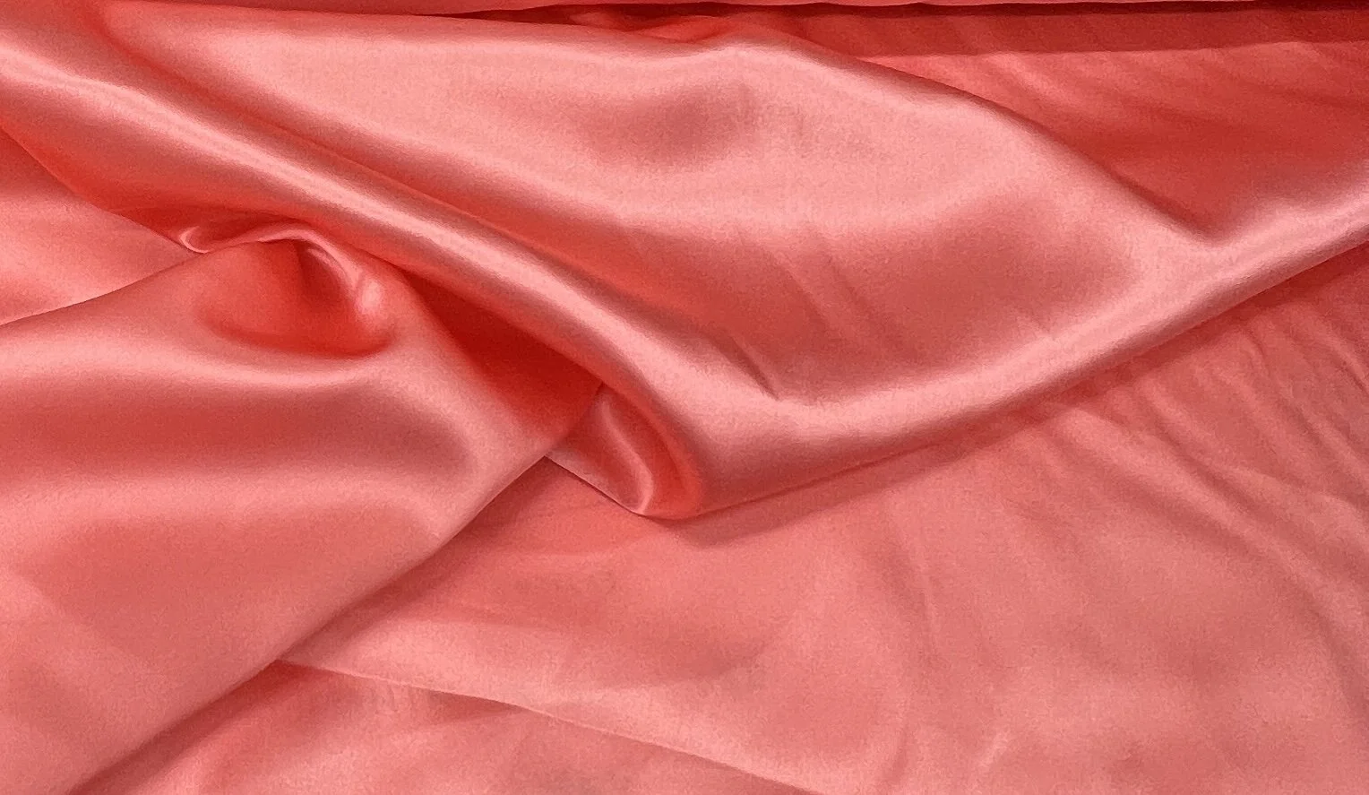 Coral Pink Silk Satin