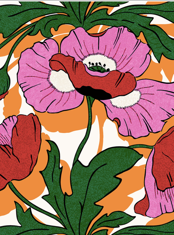 Liberty Butterfield Poppy Kensington Crepe De Chine