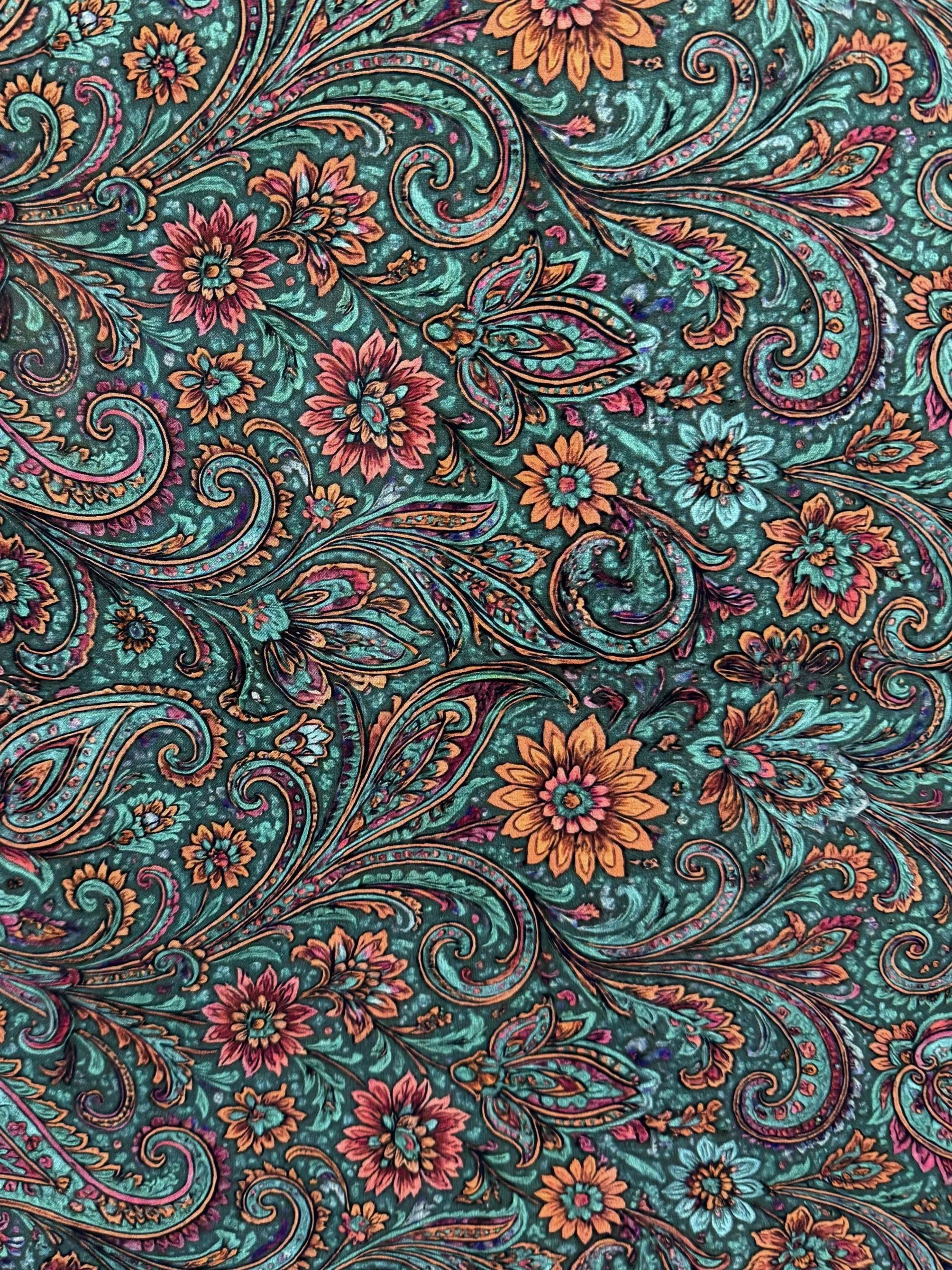 Green Kaju Cotton Lawn