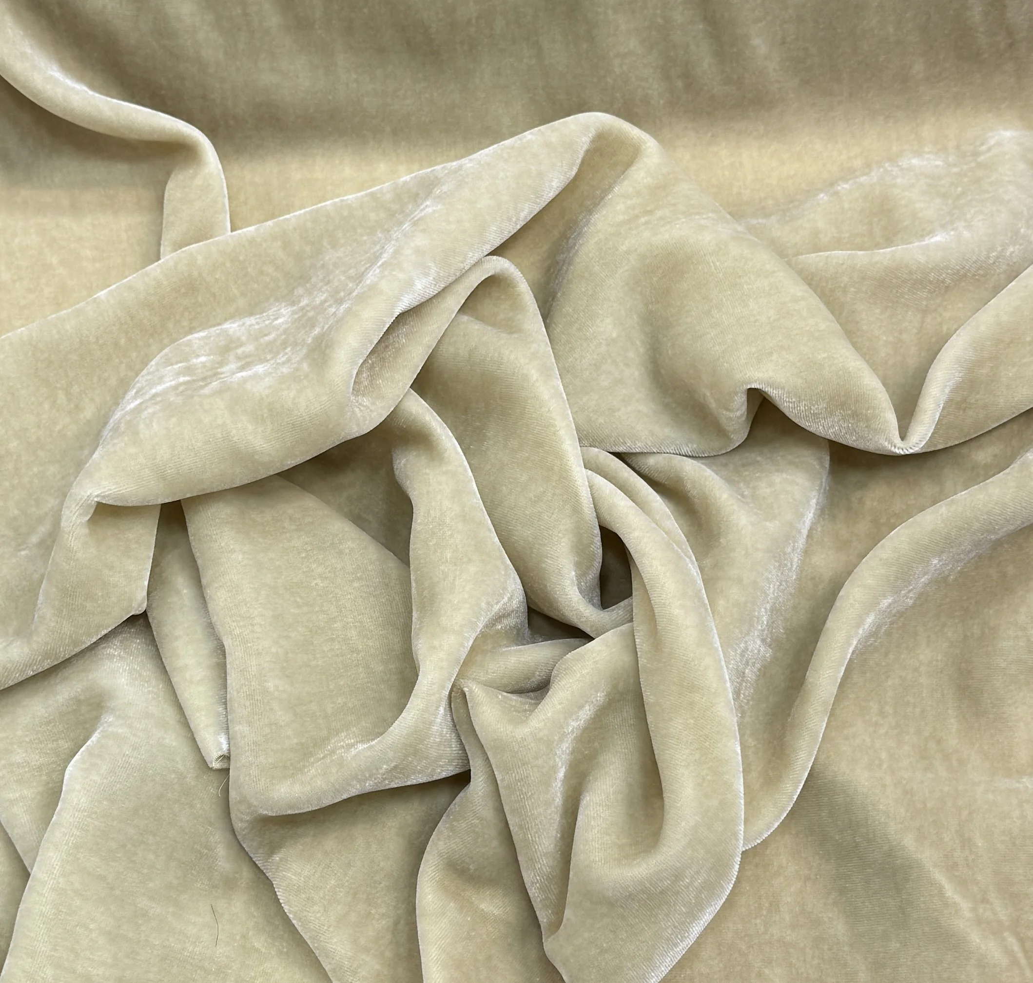 Light Beige Silk Velvet