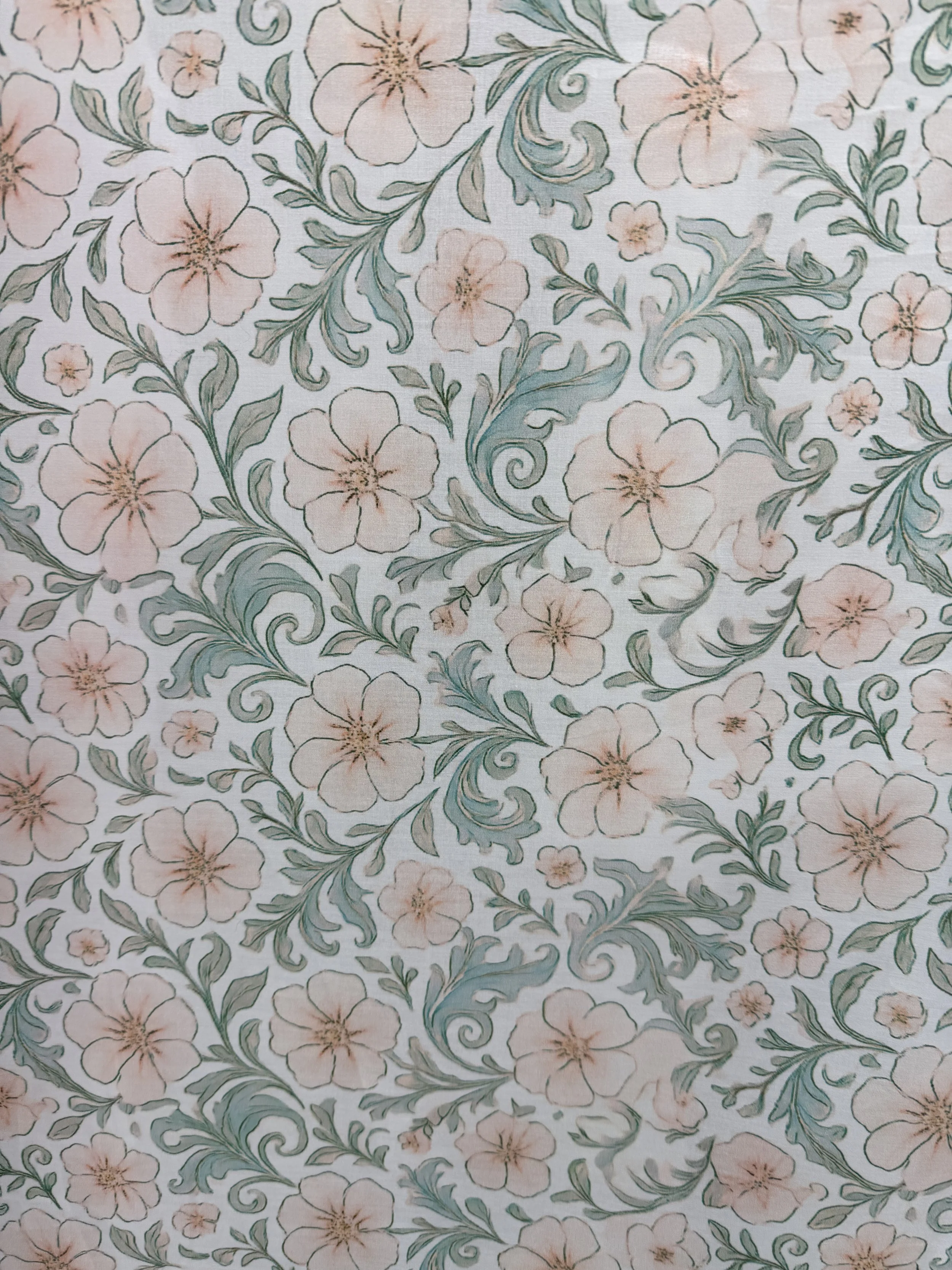 Blush Vine Cotton Lawn