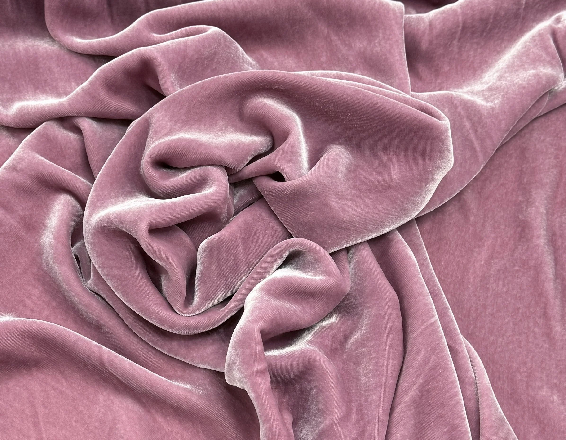 Dusty Rose Silk Velvet