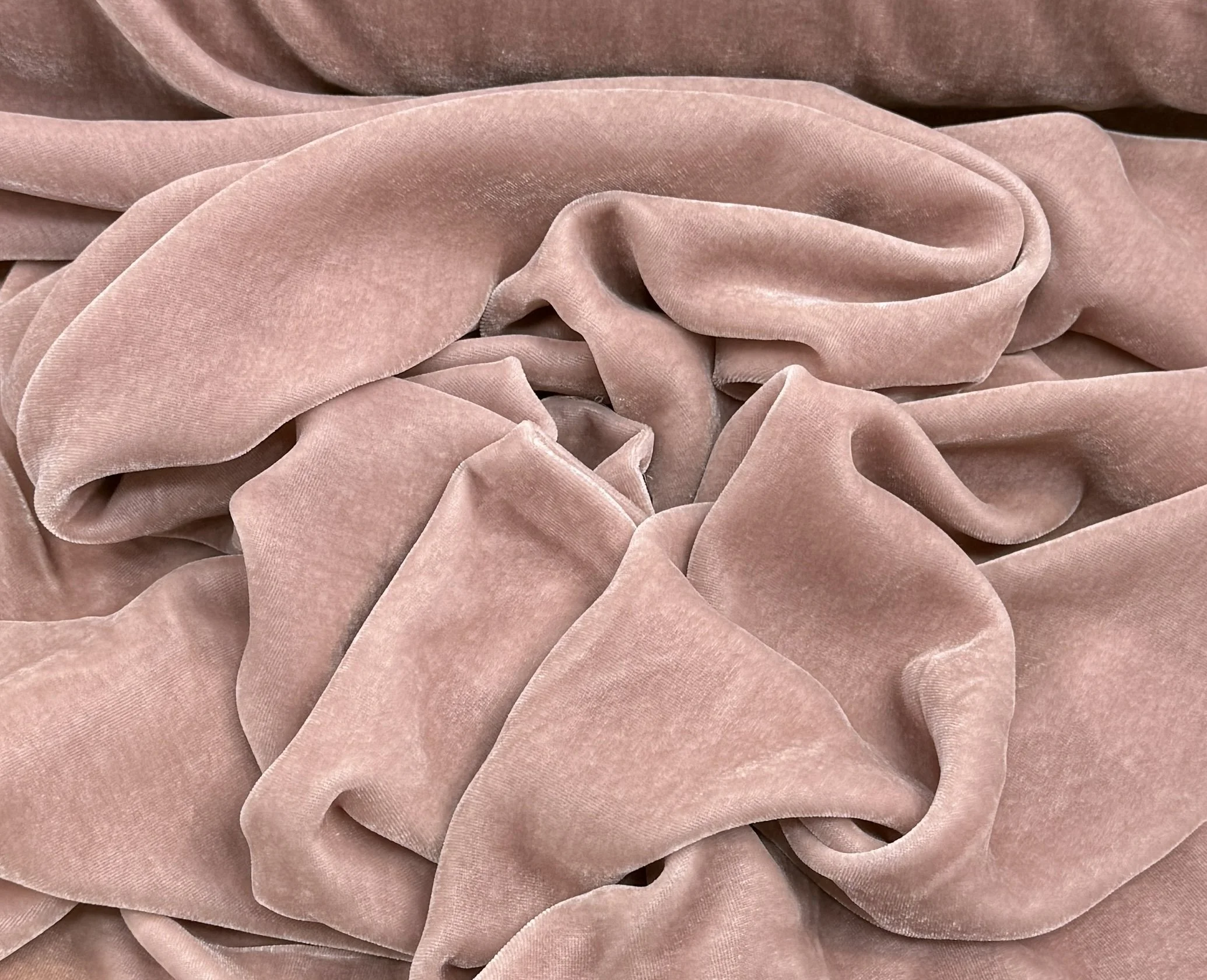 Rose Pink Silk Velvet