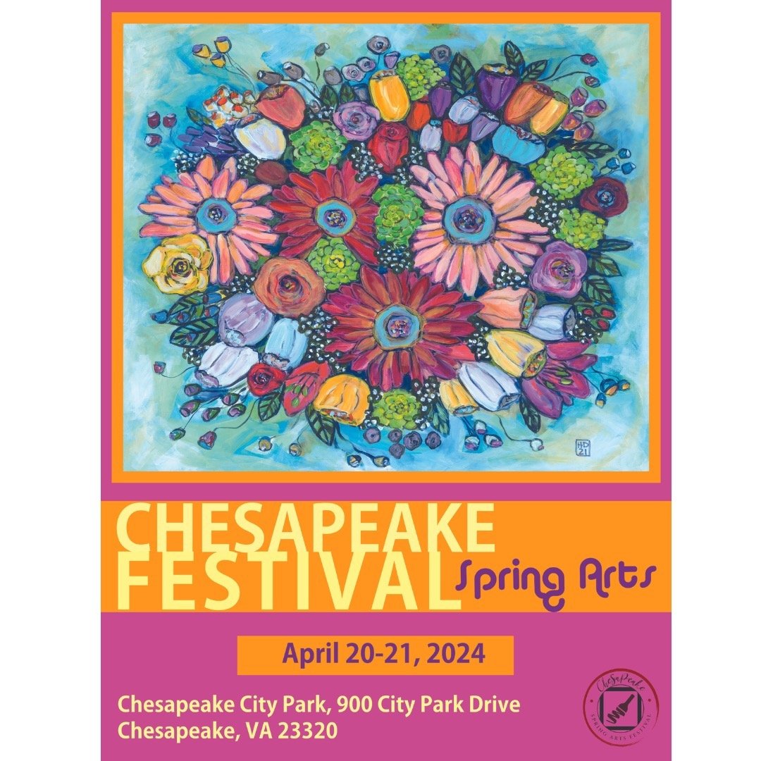 I've got your weekend plans! Schedule some time to come out to the @chesartsfest at the Chesapeake City Park this Saturday and Sunday. In addition to all the talented artists that will be there Saturday they are having @lfdband play and on Sunday it 